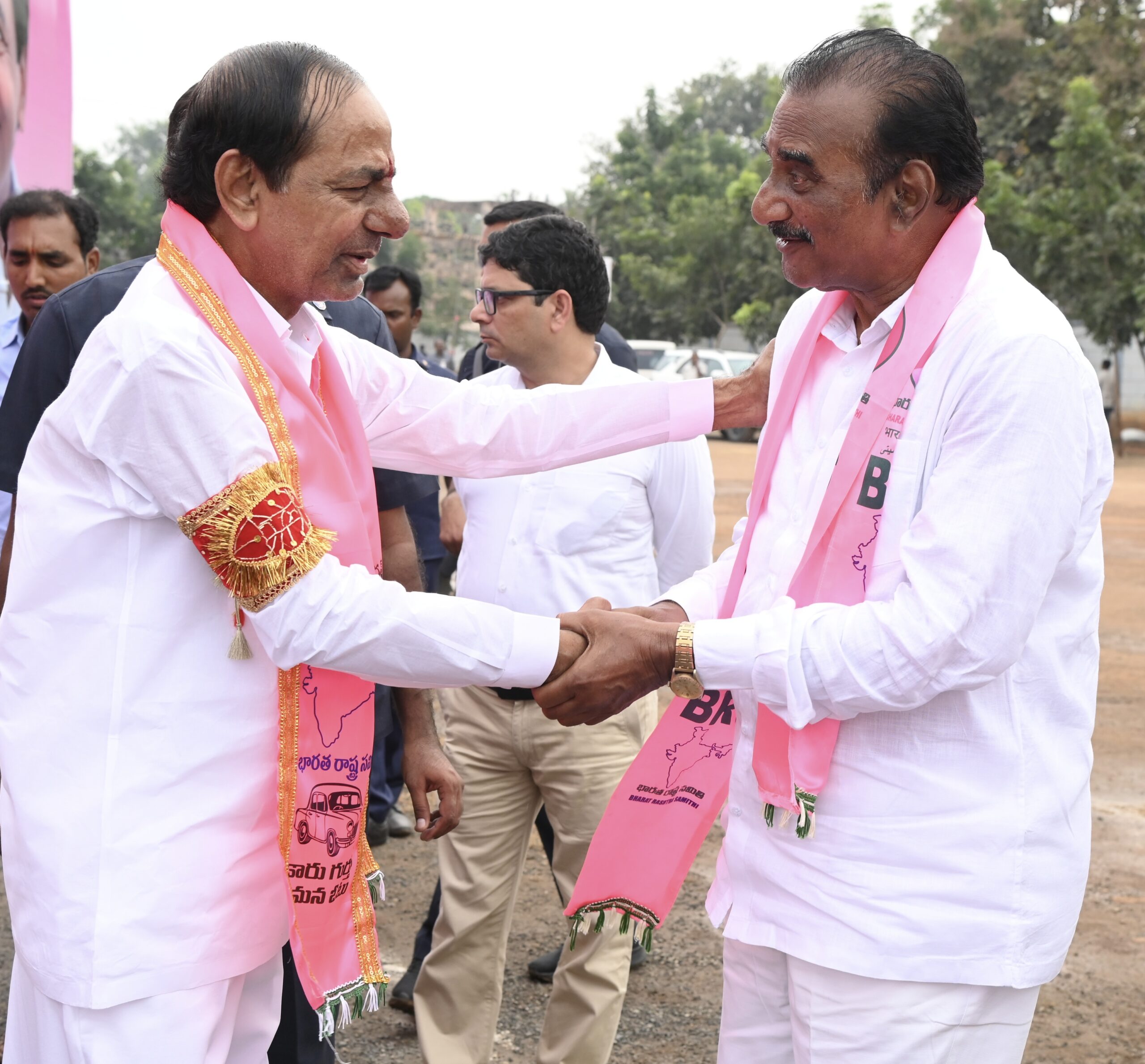 Brs Party President Kcr Participating In Praja Ashirvada Sabha At Kothagudem