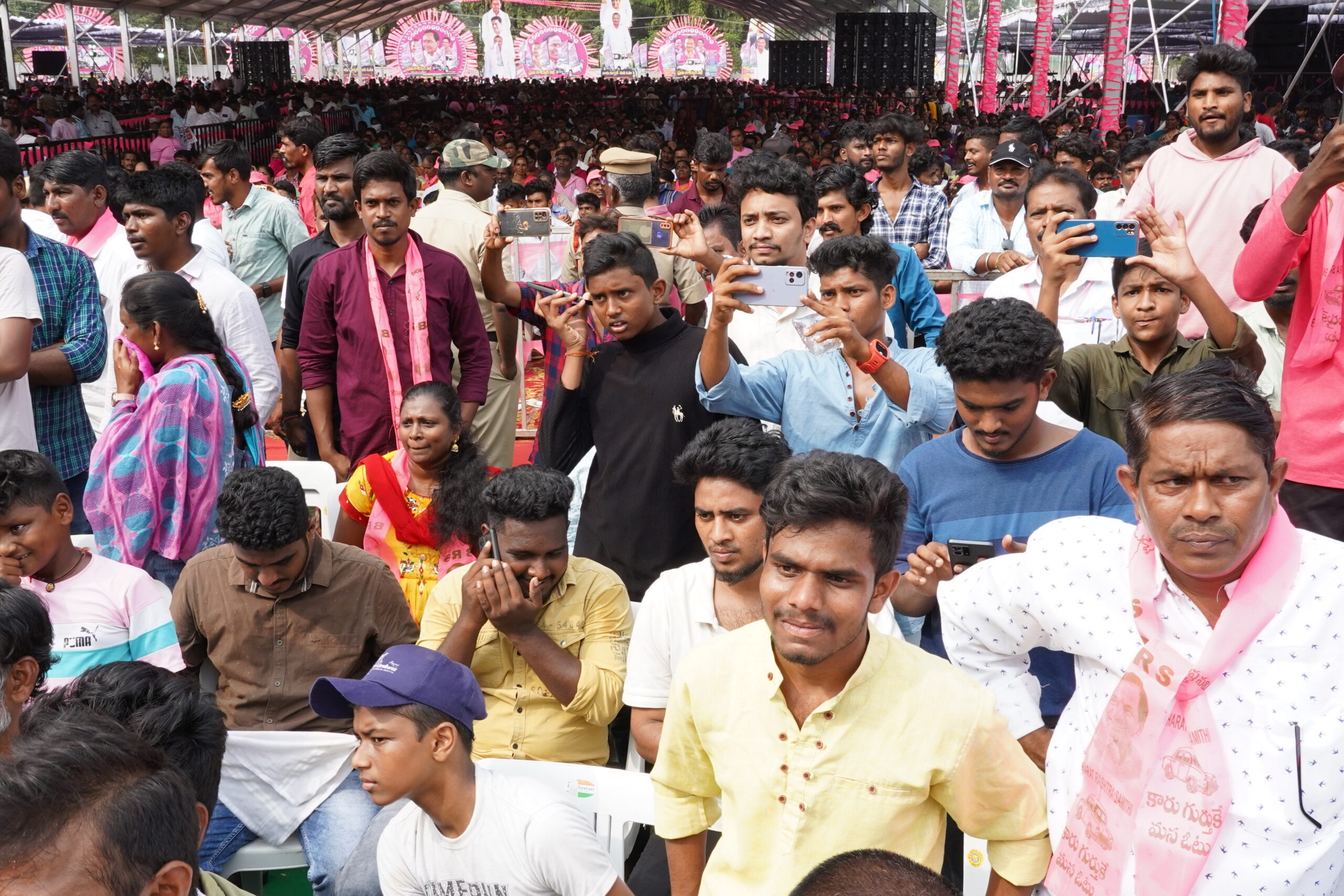 Brs Party President Kcr Participating In Praja Ashirvada Sabha At Kothagudem