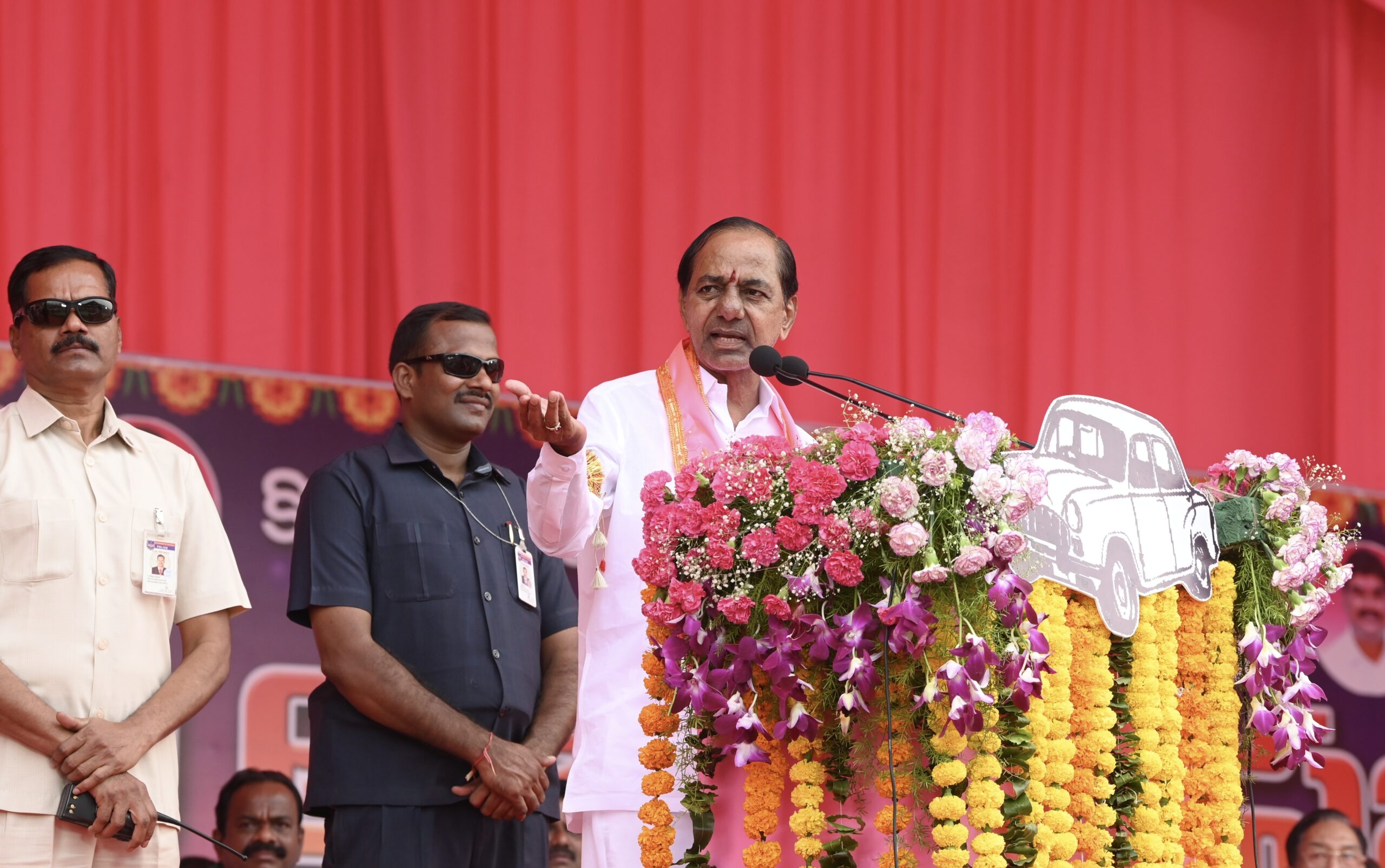 Brs Party President Kcr Participating In Praja Ashirvada Sabha At Kothagudem