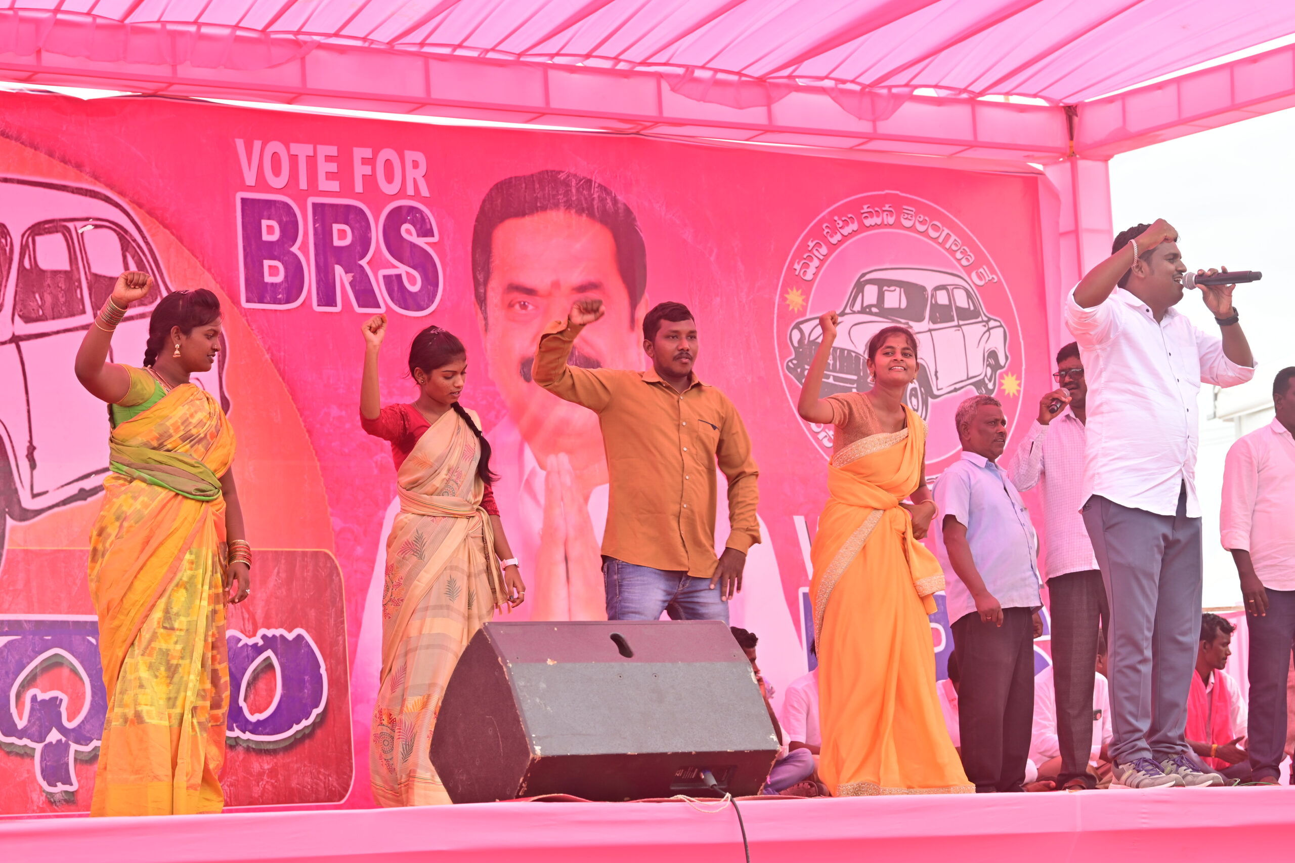 Brs Party President Kcr Participating In Praja Ashirvada Sabha At Makthal