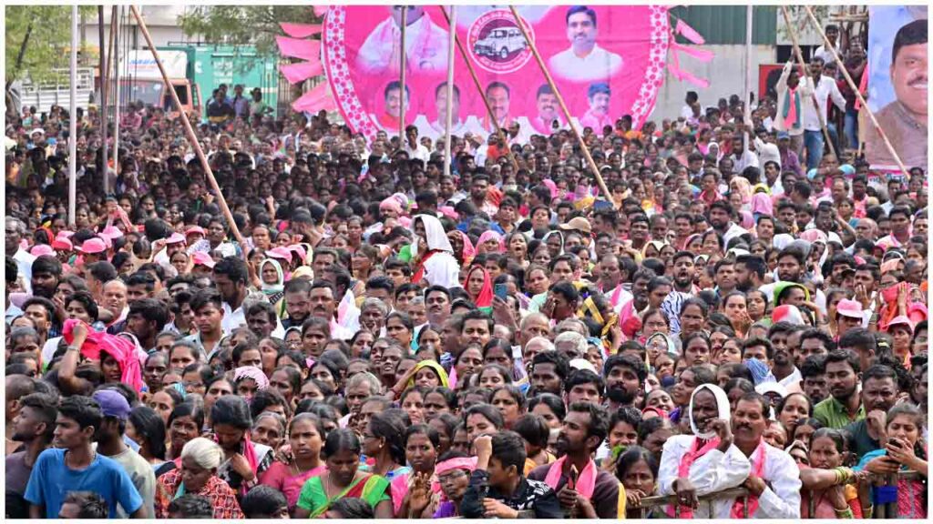 Brs Party President Kcr Participating In Praja Ashirvada Sabha At Manakondur, Brs Party, Cm Kcr, Praja Ashirvada Sabha, Manakondur, Brs Party President Kcr, Praja Ashirvada Sabha At Manakondur