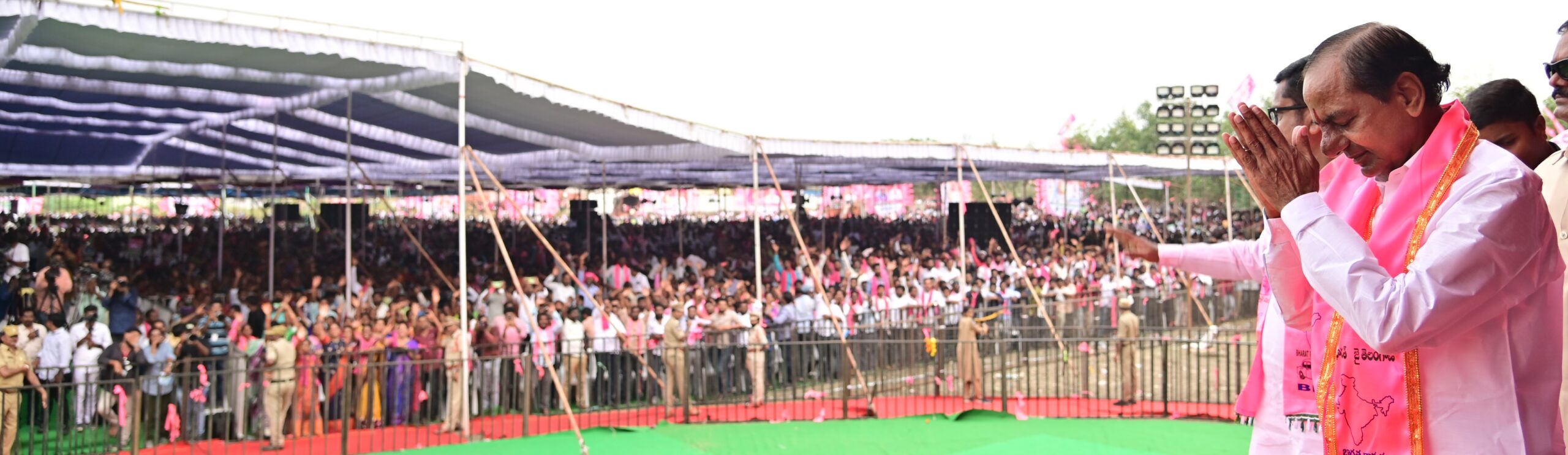 Brs Party President Kcr Participating In Praja Ashirvada Sabha At Manthani