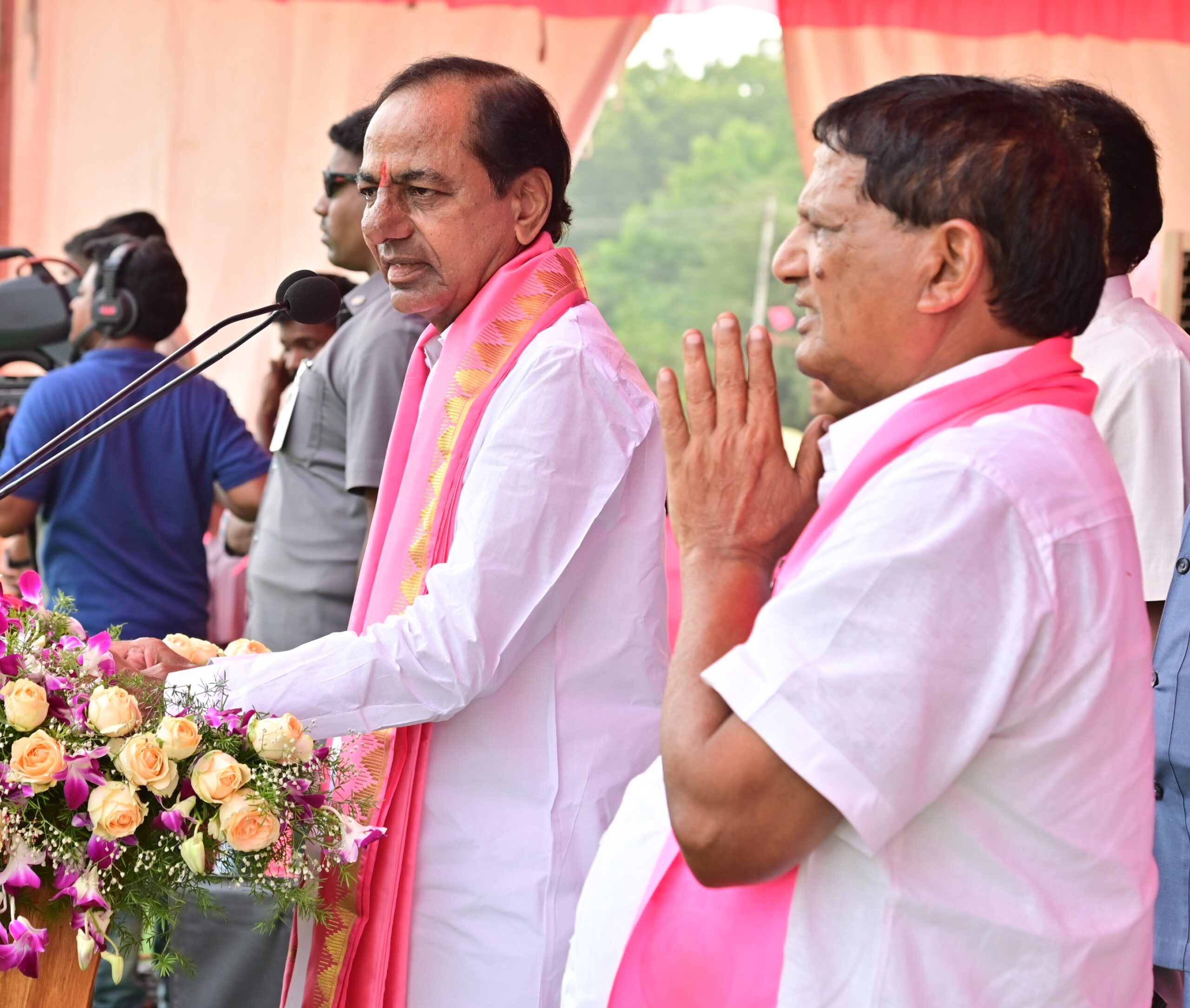 Brs Party President Kcr Participating In Praja Ashirvada Sabha At Miryalaguda