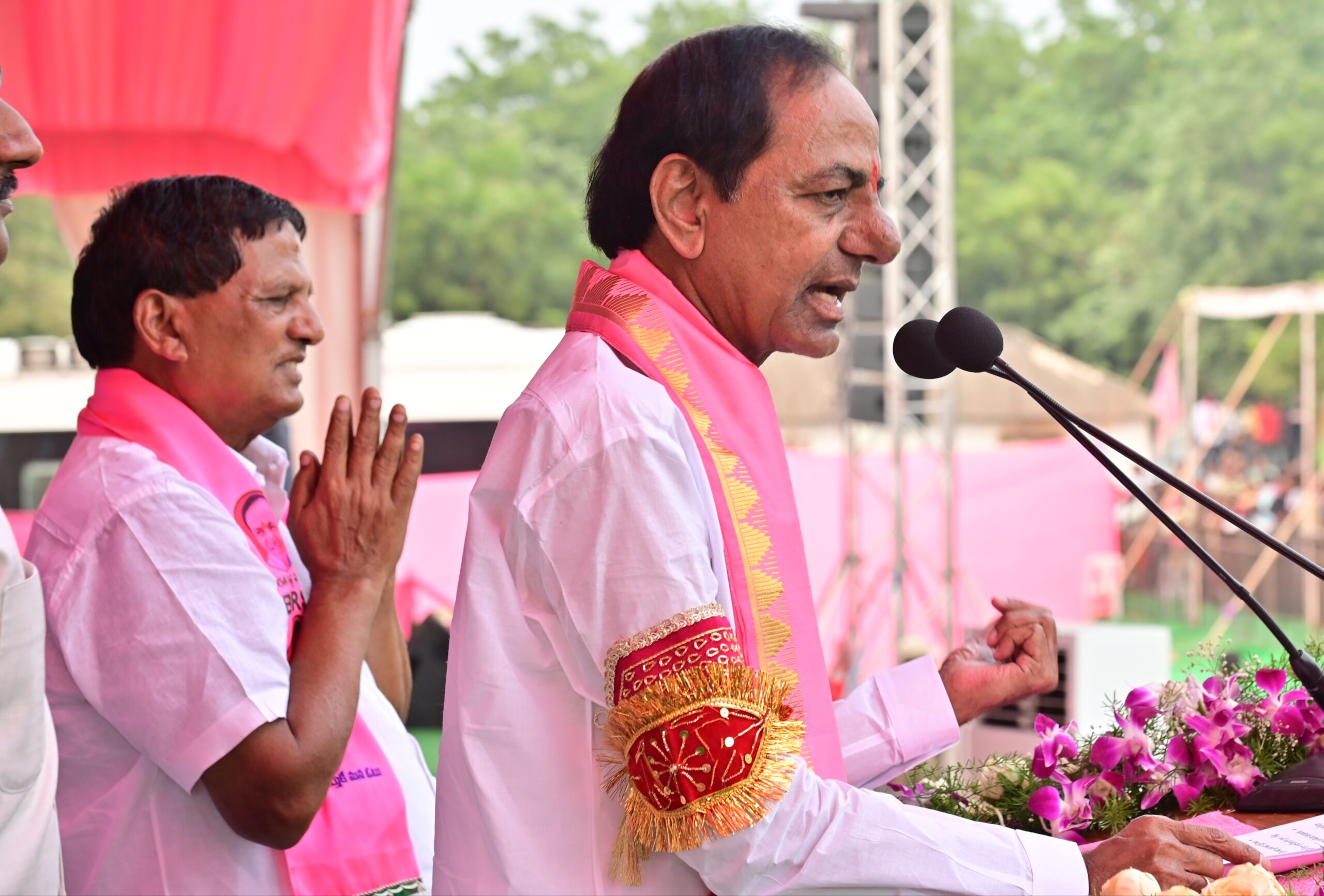 Brs Party President Kcr Participating In Praja Ashirvada Sabha At Miryalaguda