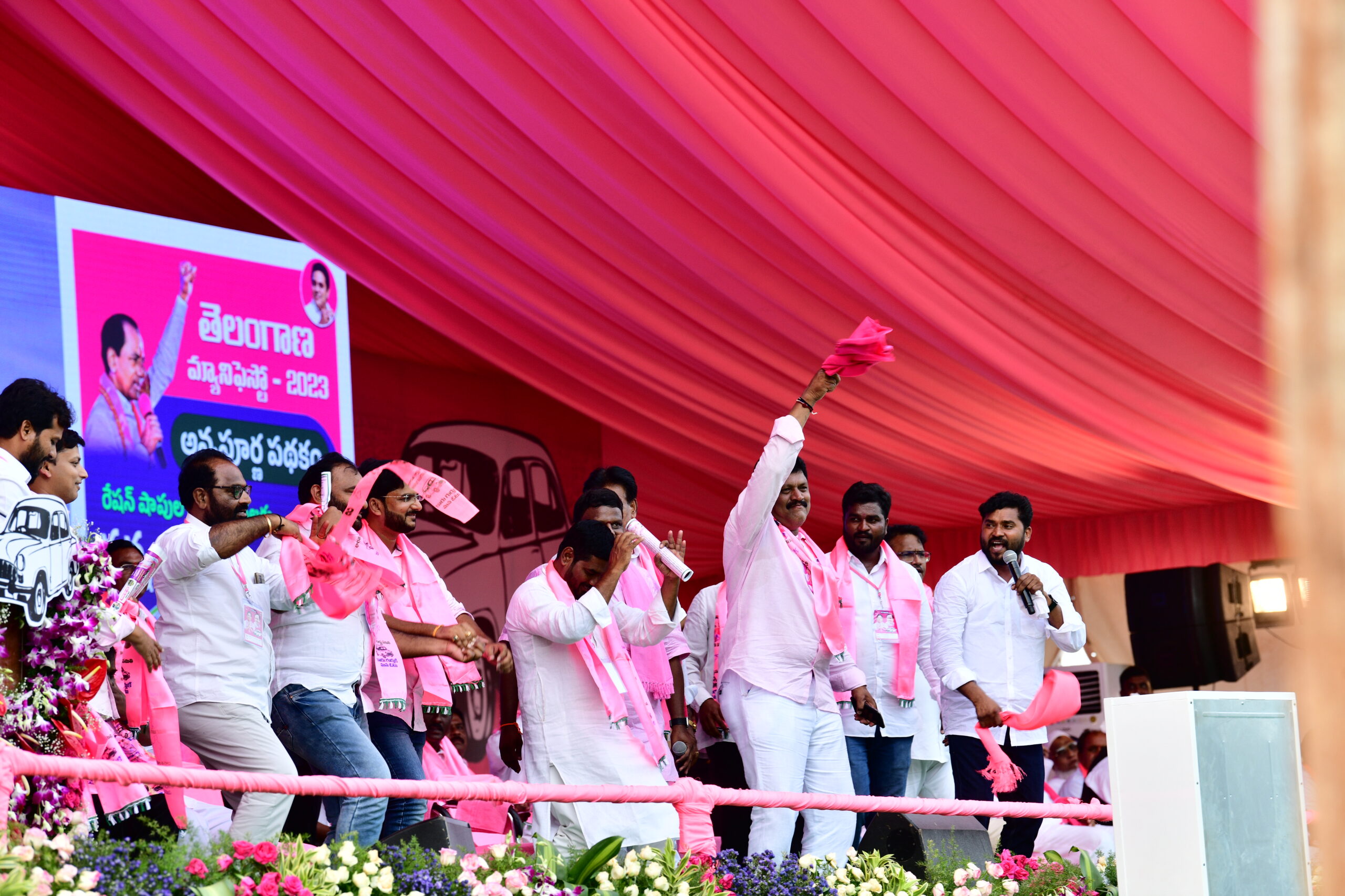 Brs Party President Kcr Participating In Praja Ashirvada Sabha At Miryalaguda