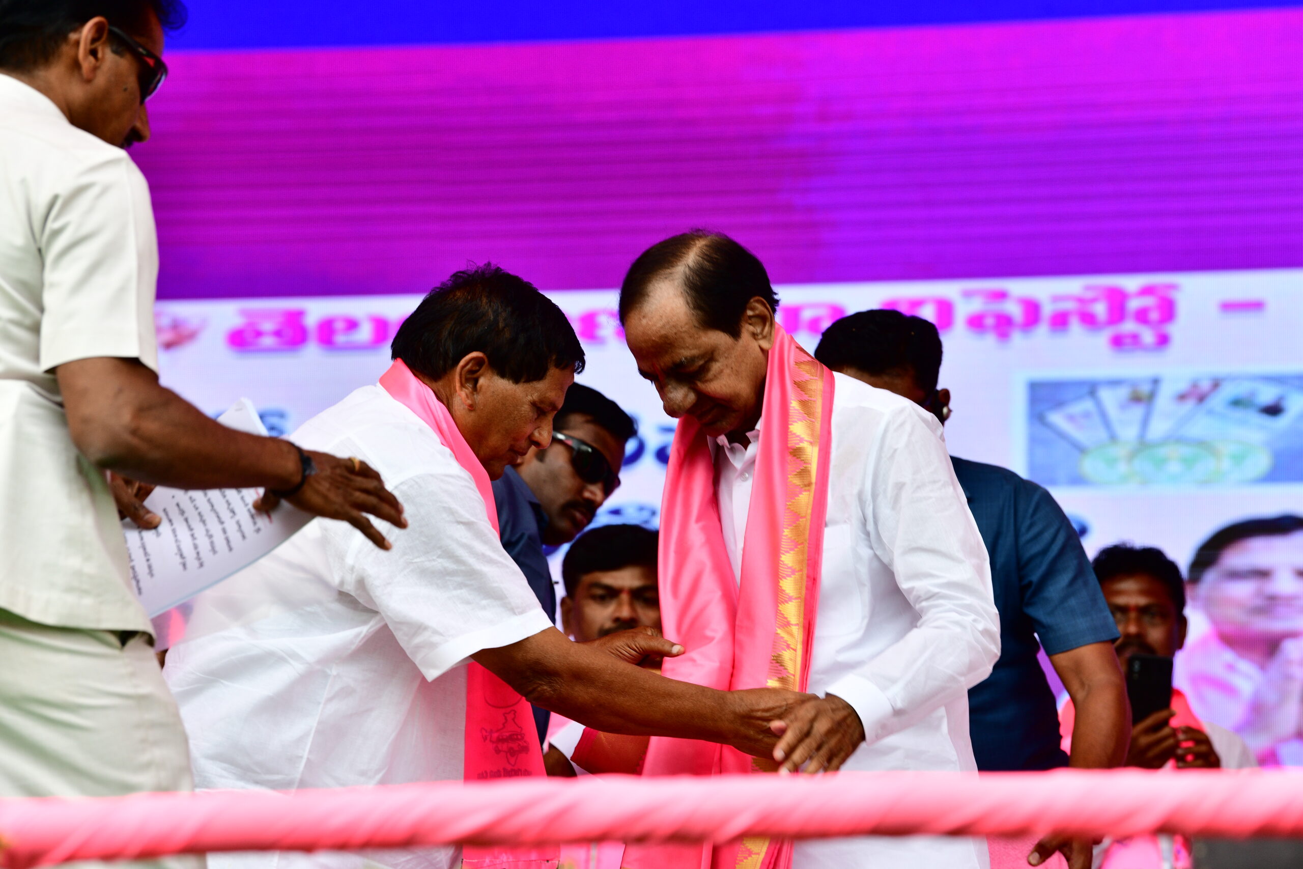 Brs Party President Kcr Participating In Praja Ashirvada Sabha At Miryalaguda