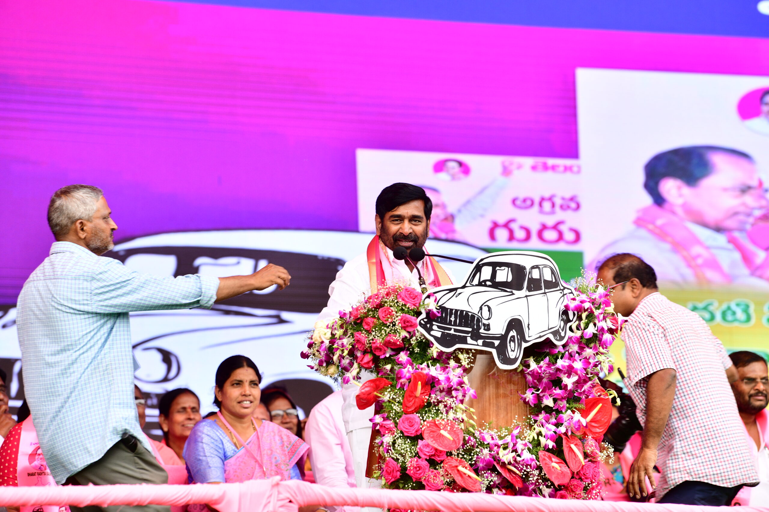 Brs Party President Kcr Participating In Praja Ashirvada Sabha At Miryalaguda