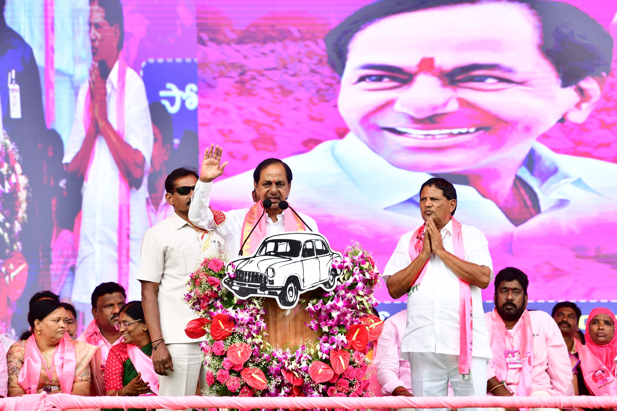 Brs Party President Kcr Participating In Praja Ashirvada Sabha At Miryalaguda