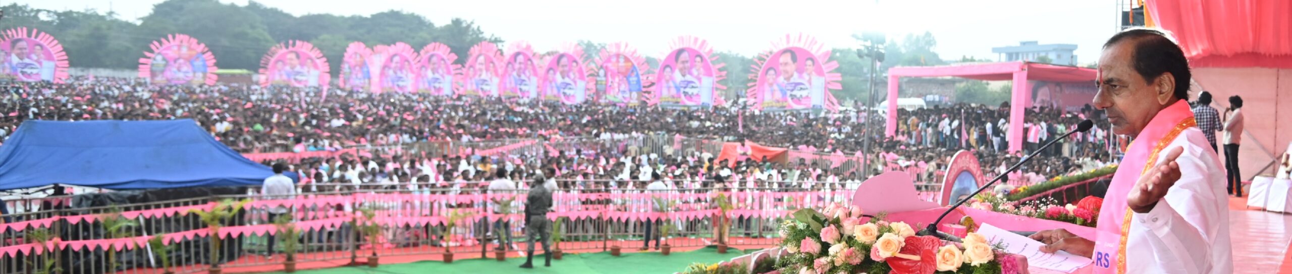 Brs Party President Kcr Participating In Praja Ashirvada Sabha At Mulugu