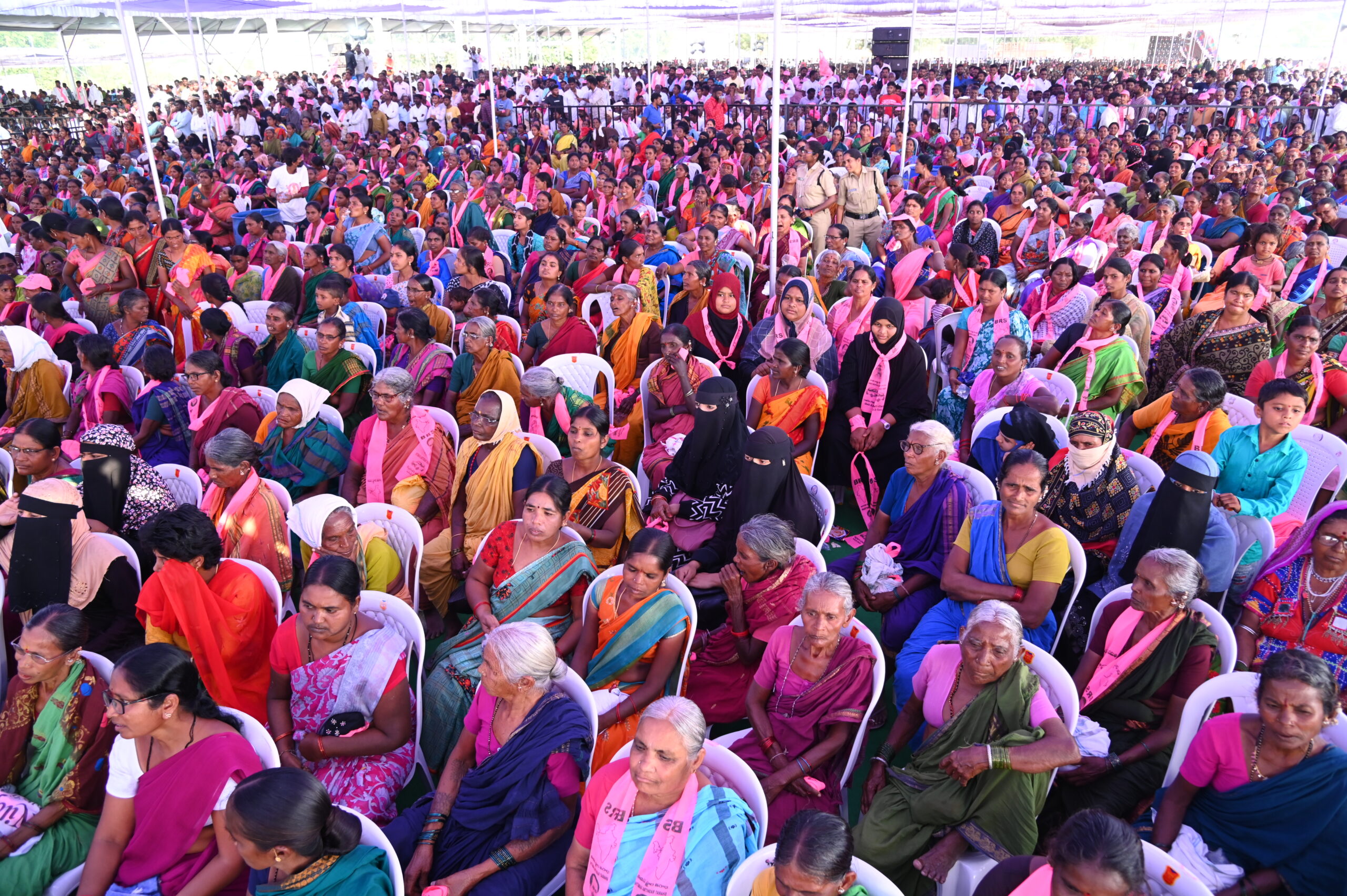 Brs Party President Kcr Participating In Praja Ashirvada Sabha At Nirmal