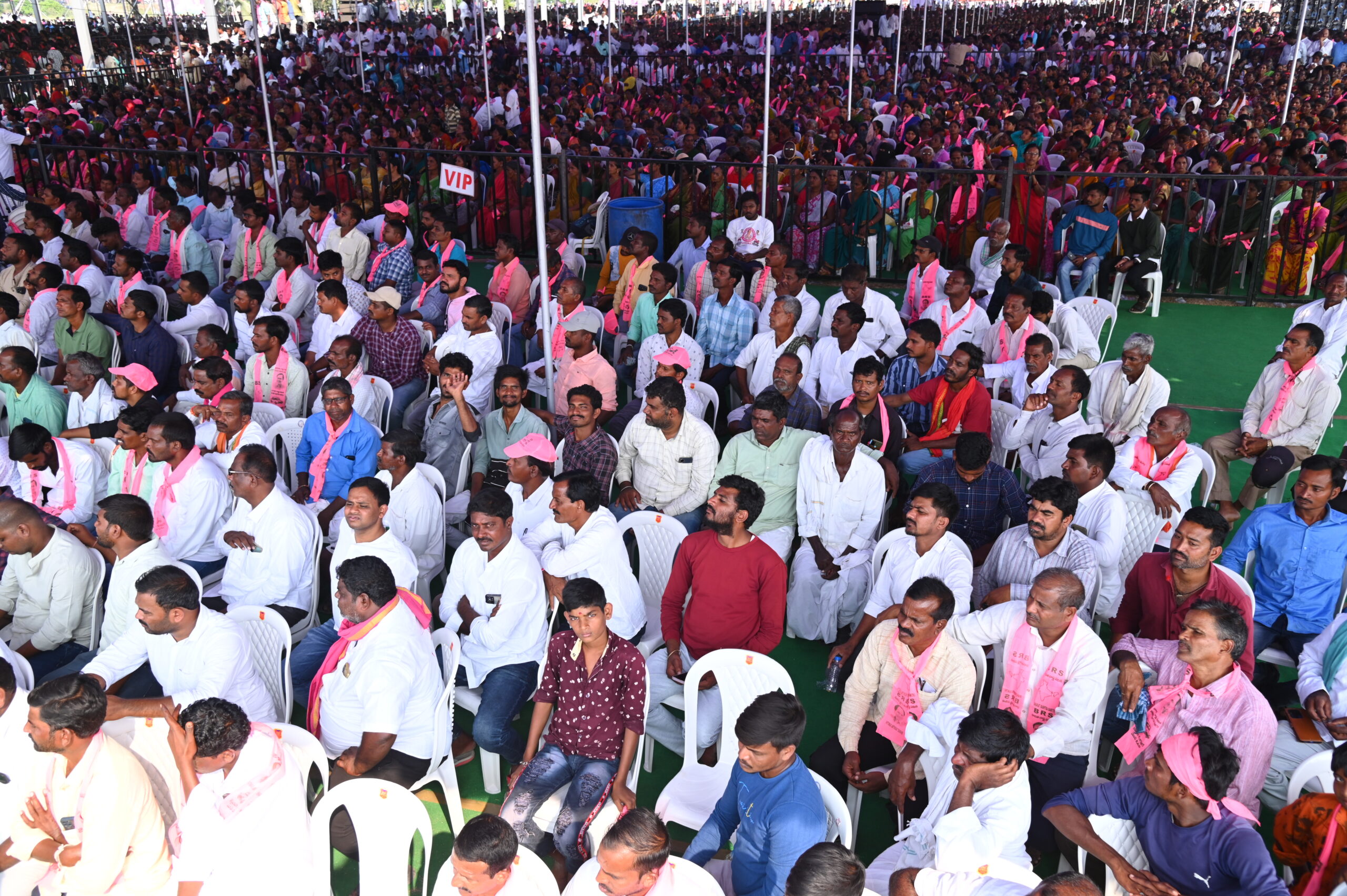 Brs Party President Kcr Participating In Praja Ashirvada Sabha At Nirmal