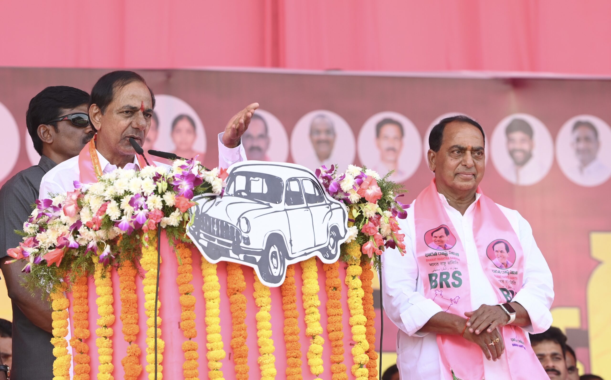 Brs Party President Kcr Participating In Praja Ashirvada Sabha At Nirmal