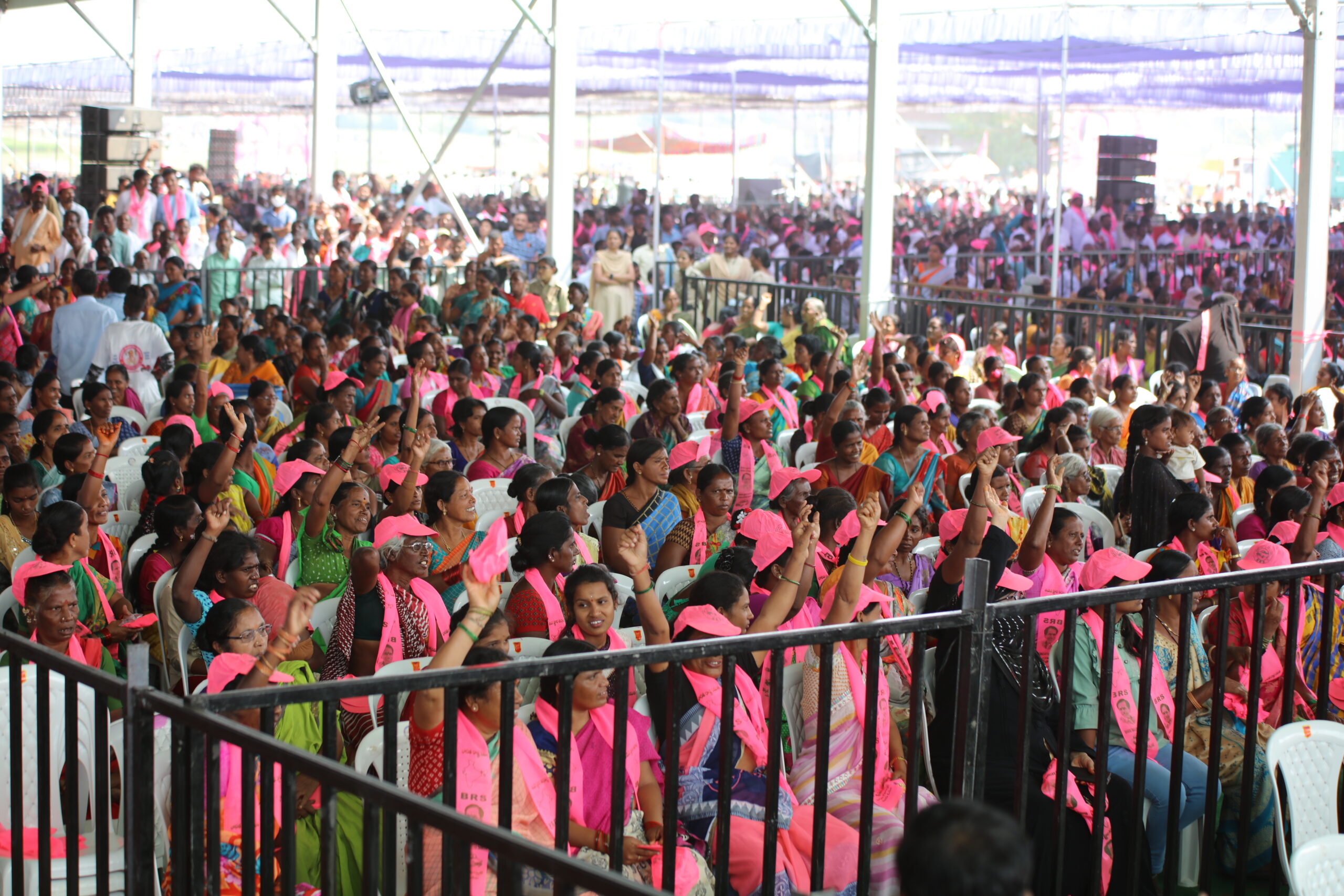 Brs Party President Kcr Participating In Praja Ashirvada Sabha At Nirmal