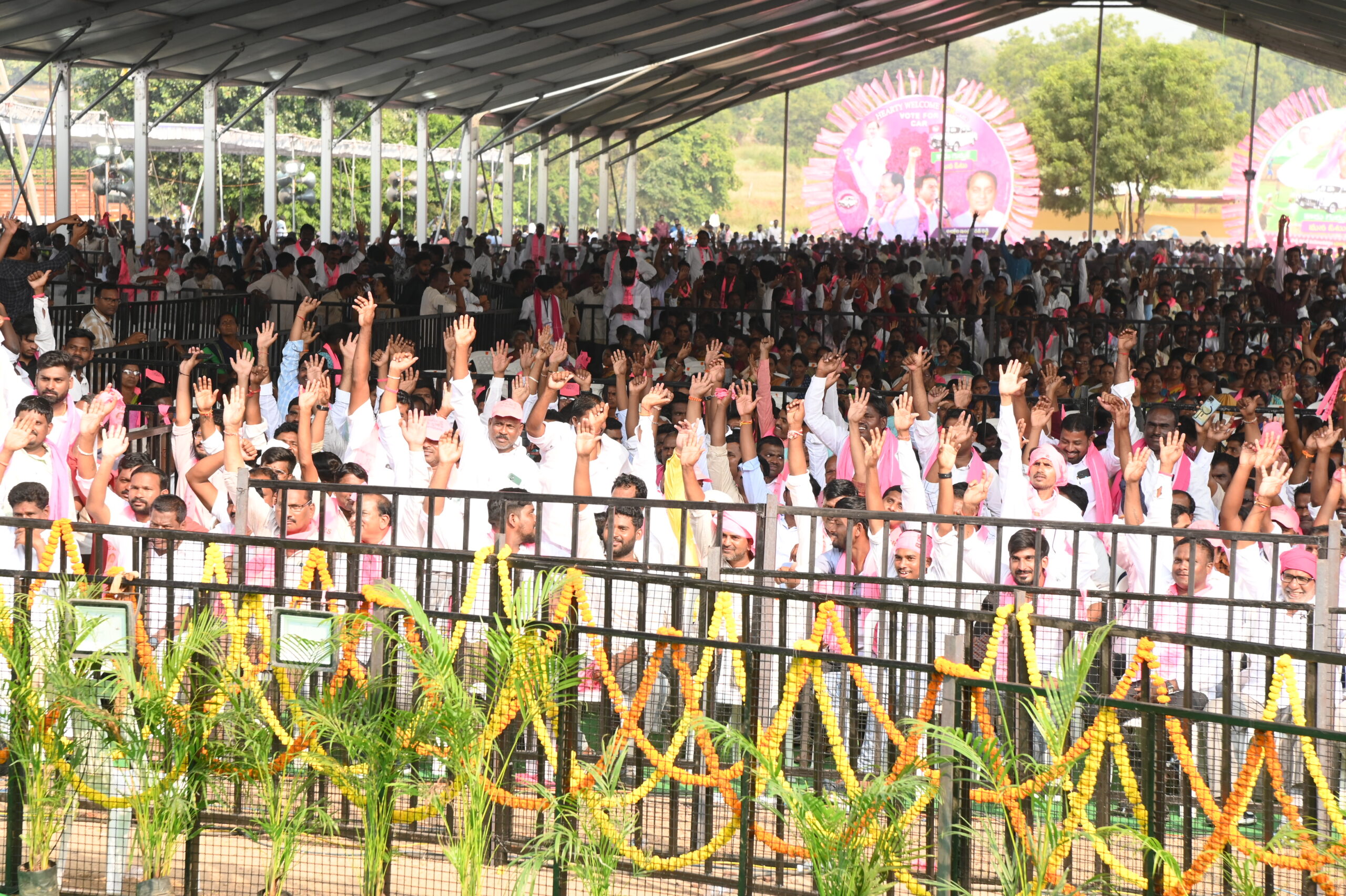 Brs Party President Kcr Participating In Praja Ashirvada Sabha At Nirmal