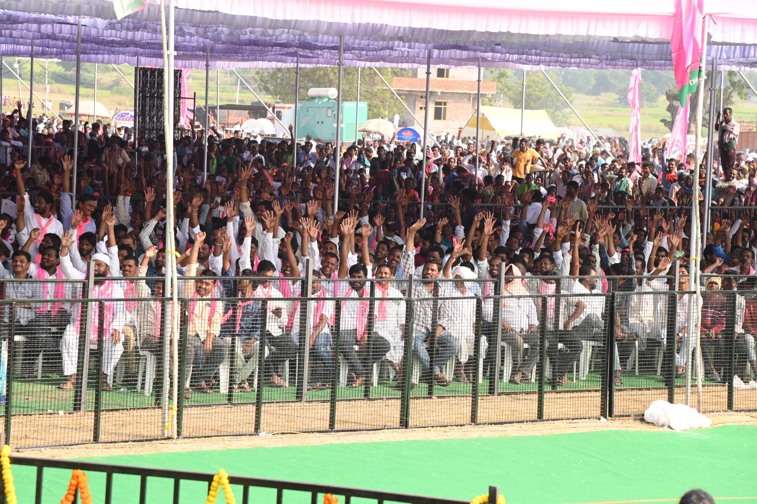 Brs Party President Kcr Participating In Praja Ashirvada Sabha At Nirmal