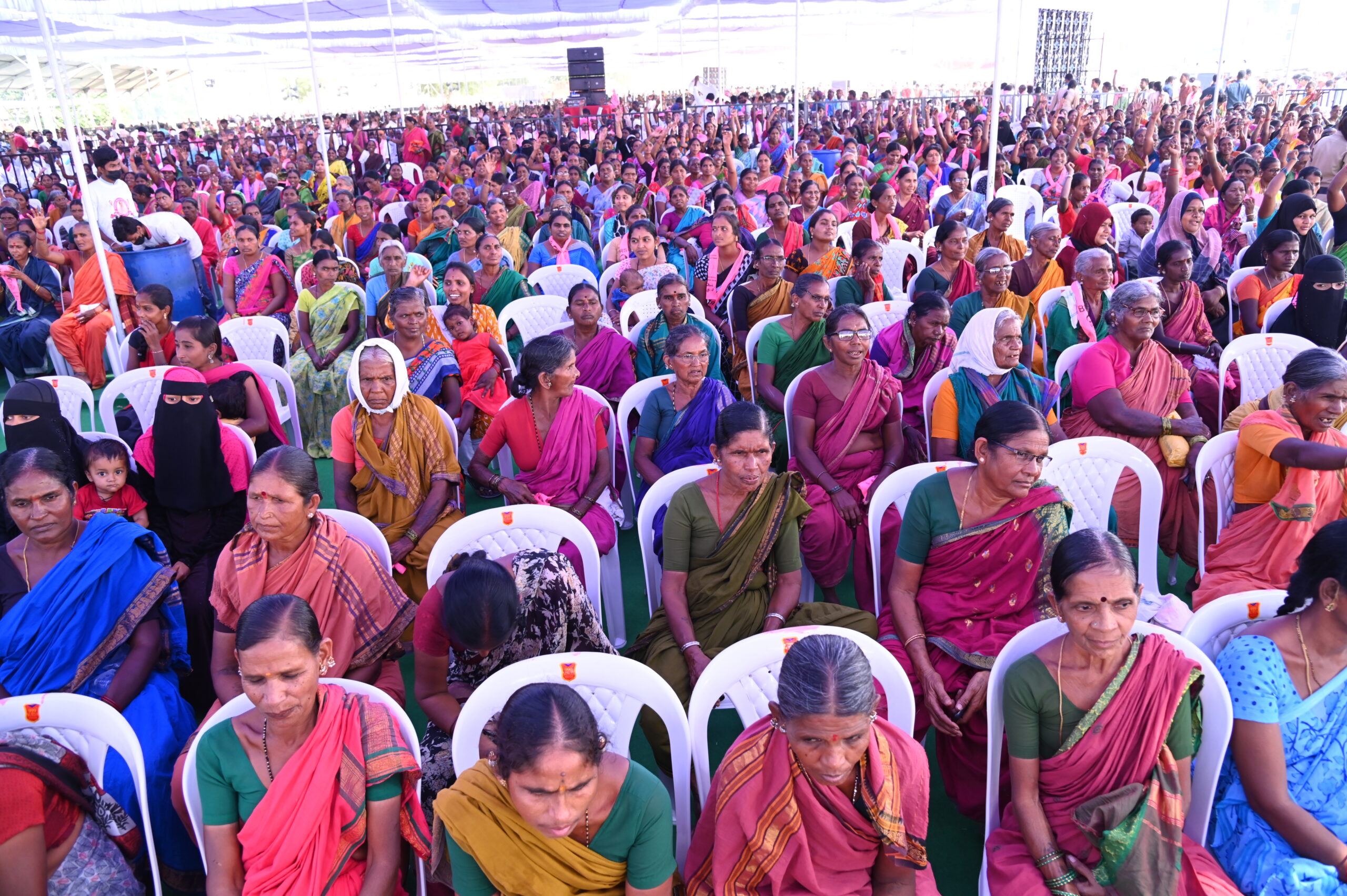 Brs Party President Kcr Participating In Praja Ashirvada Sabha At Nirmal