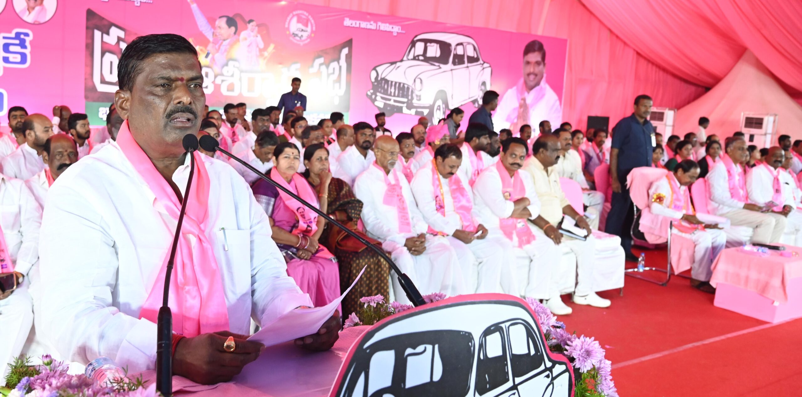 Brs Party President Kcr Participating In Praja Ashirvada Sabha At Patancheru