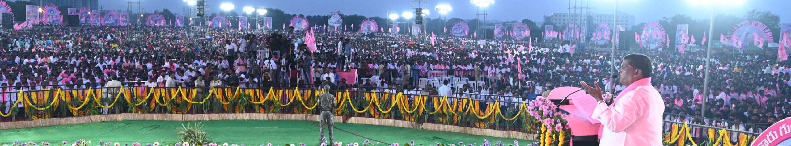 Brs Party President Kcr Participating In Praja Ashirvada Sabha At Patancheru