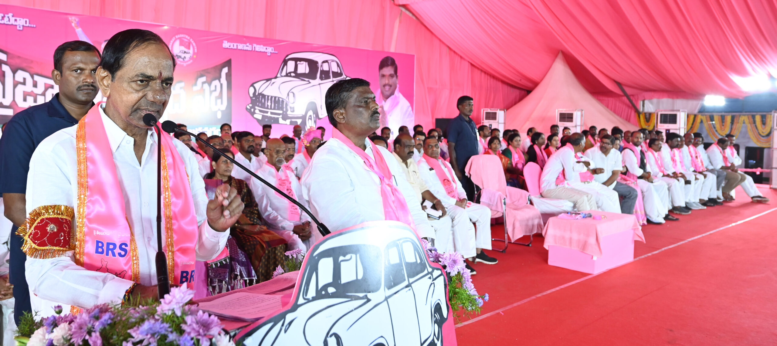 Brs Party President Kcr Participating In Praja Ashirvada Sabha At Patancheru