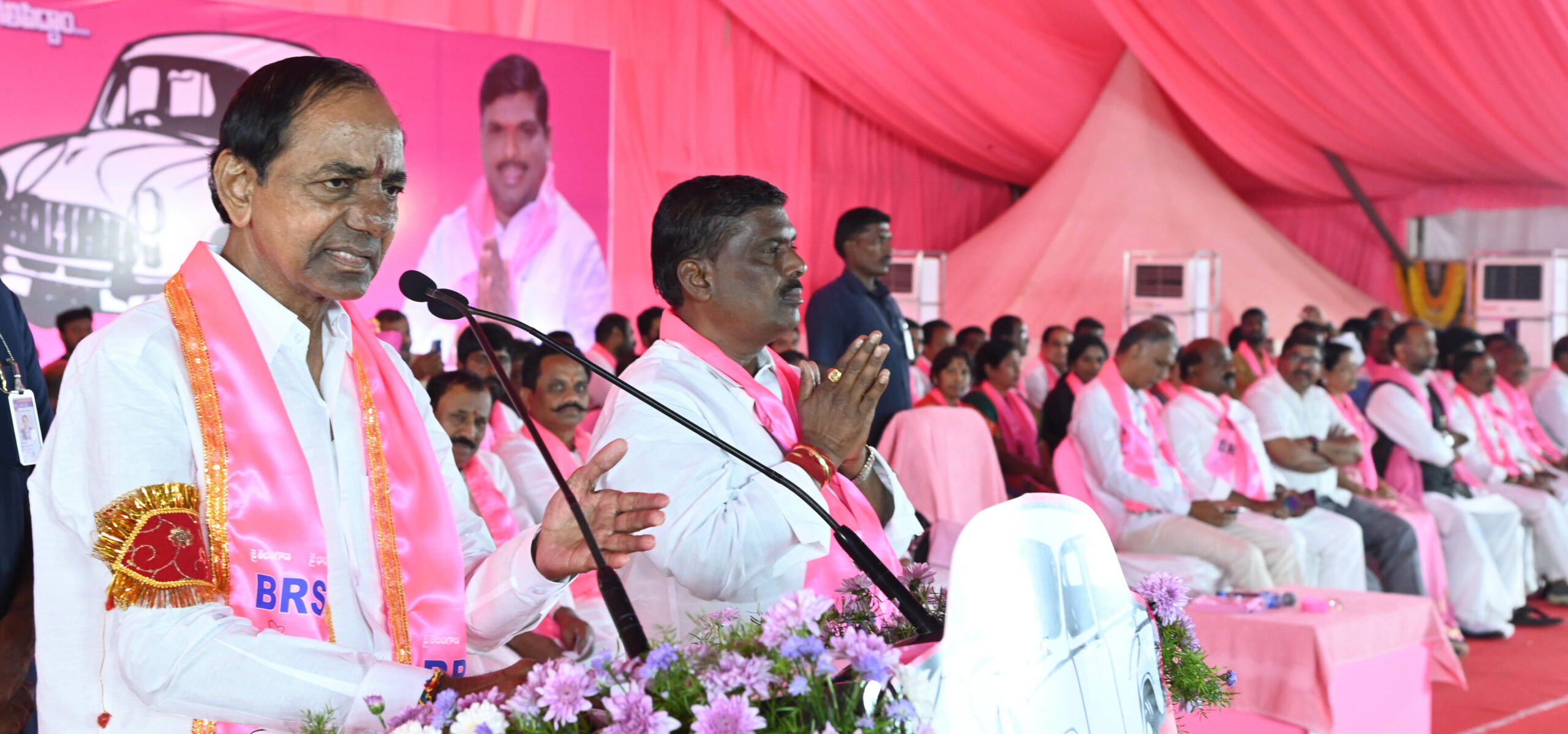 Brs Party President Kcr Participating In Praja Ashirvada Sabha At Patancheru