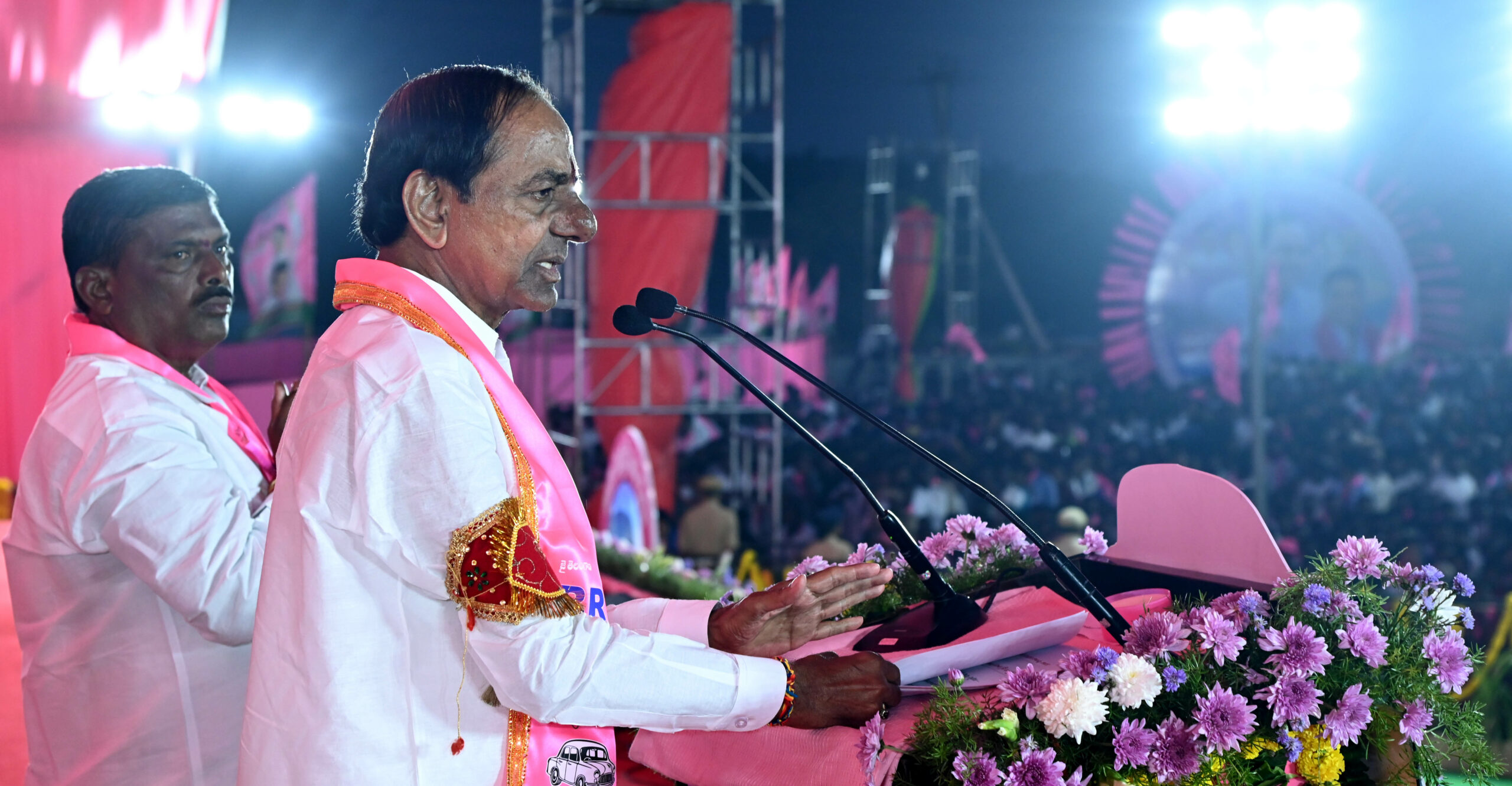 Brs Party President Kcr Participating In Praja Ashirvada Sabha At Patancheru