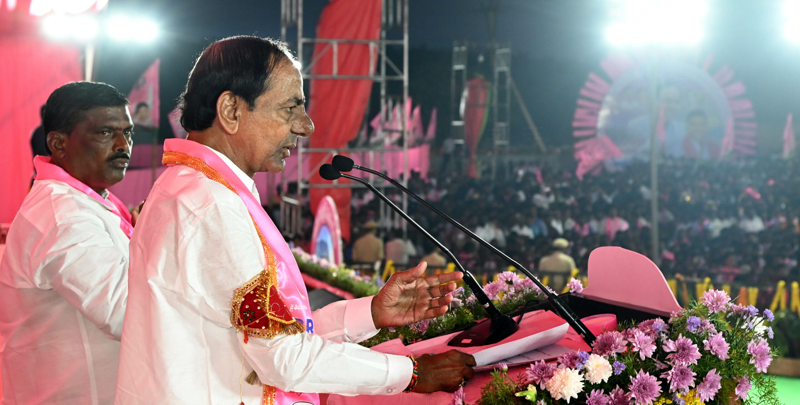 Brs Party President Kcr Participating In Praja Ashirvada Sabha At Patancheru