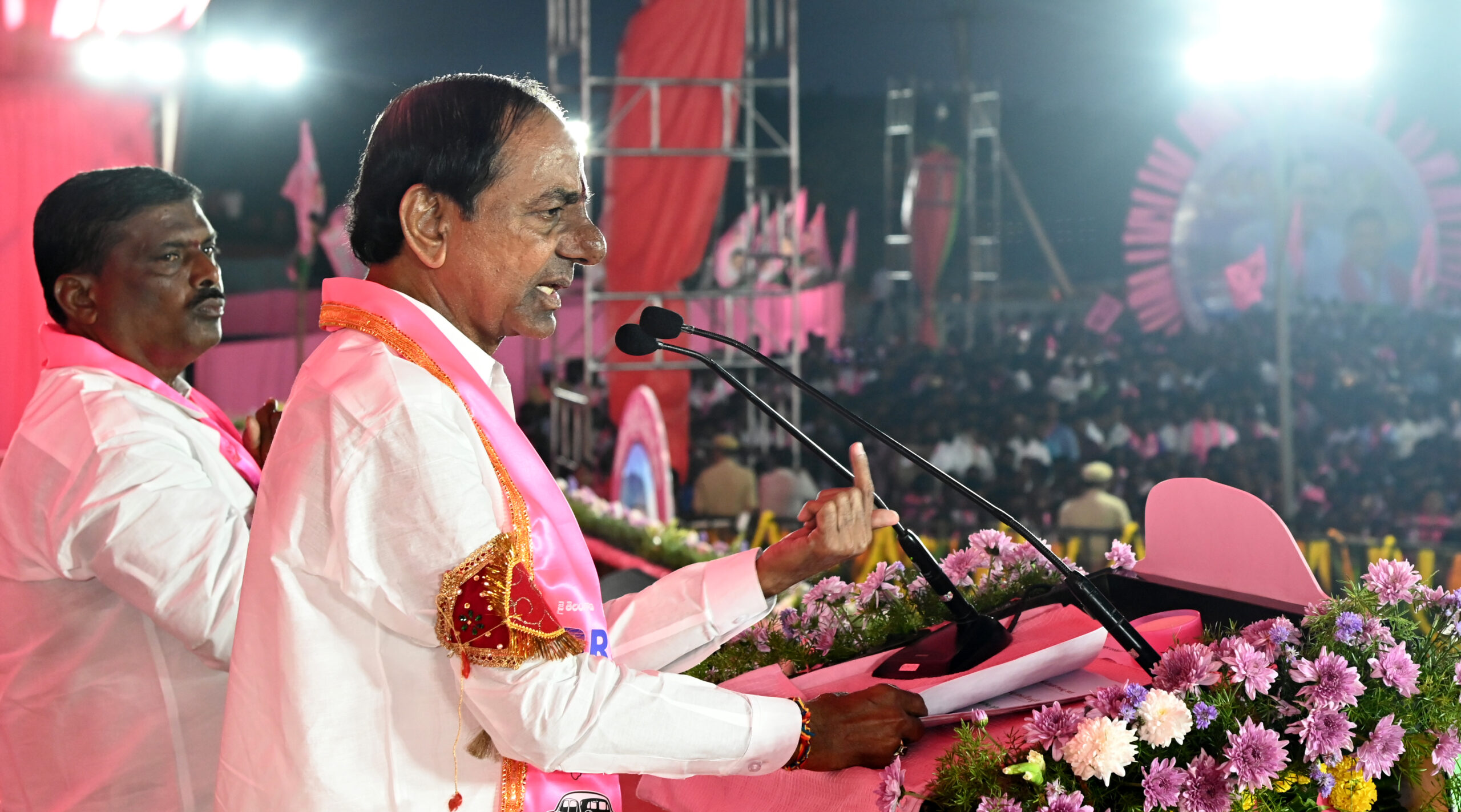 Brs Party President Kcr Participating In Praja Ashirvada Sabha At Patancheru
