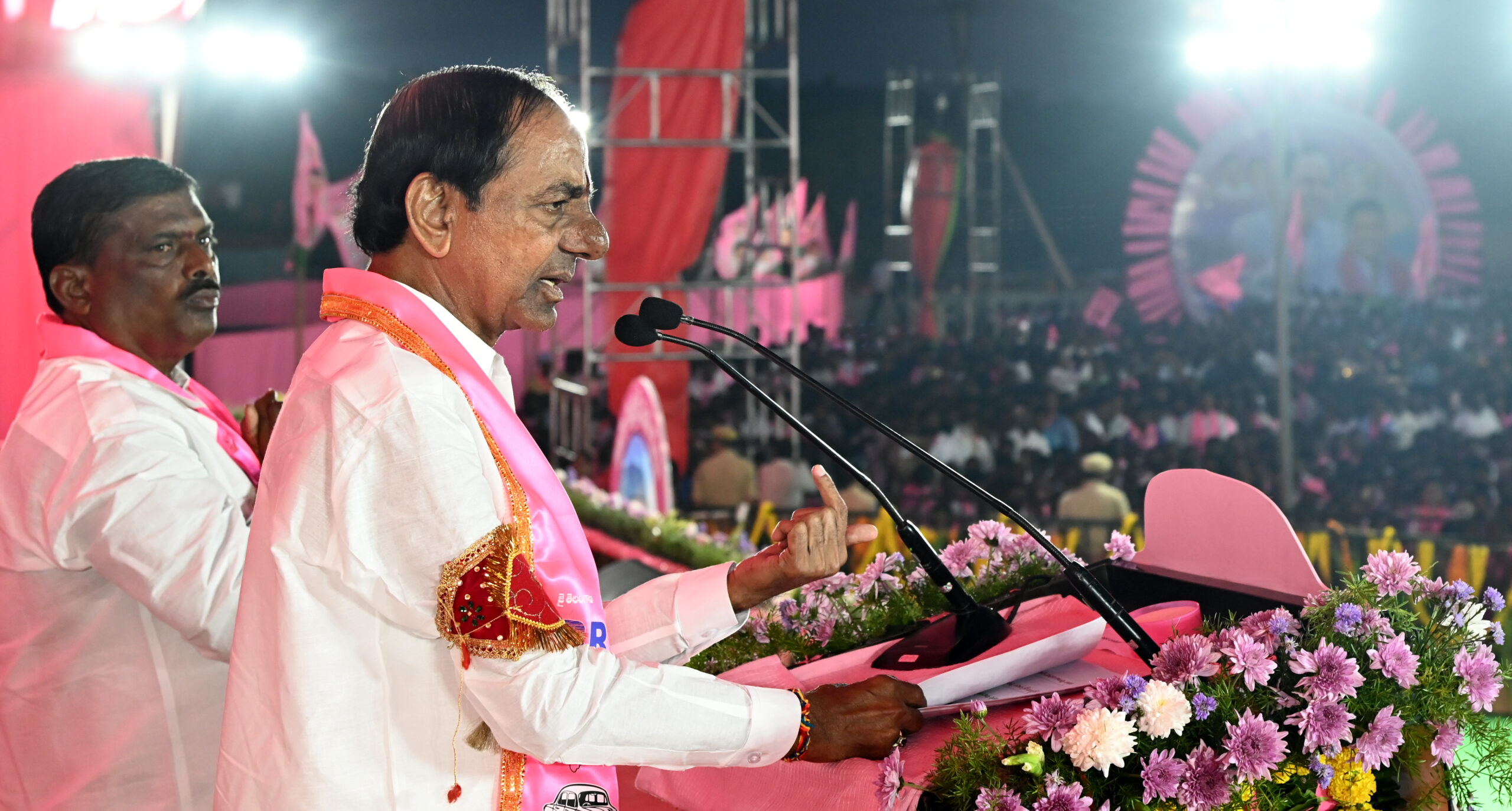 Brs Party President Kcr Participating In Praja Ashirvada Sabha At Patancheru