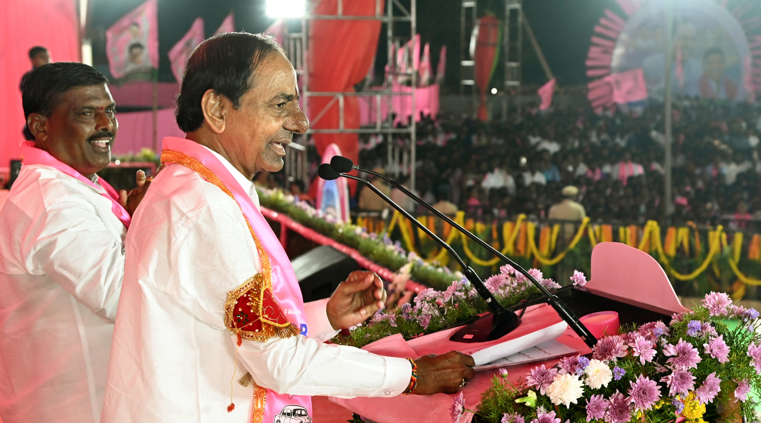 Brs Party President Kcr Participating In Praja Ashirvada Sabha At Patancheru