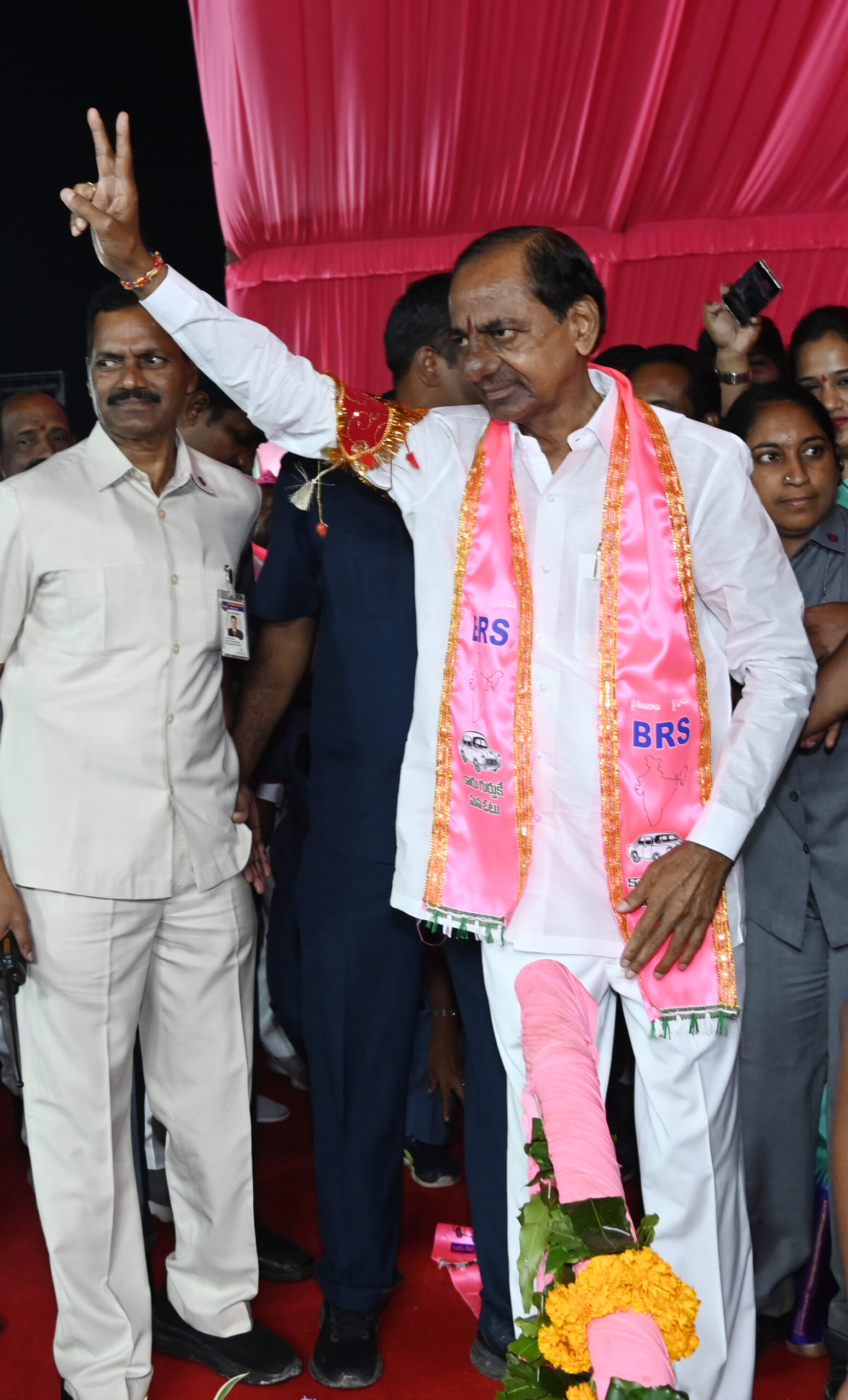 Brs Party President Kcr Participating In Praja Ashirvada Sabha At Patancheru