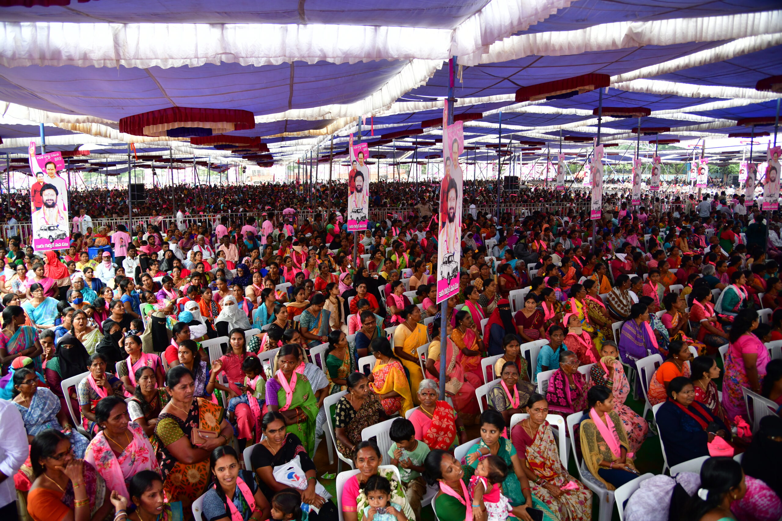 Brs Party President Kcr Participating In Praja Ashirvada Sabha At Ramagundam