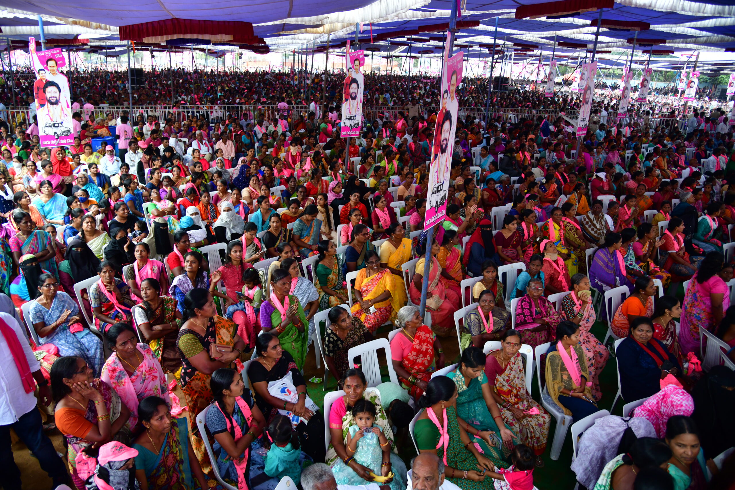 Brs Party President Kcr Participating In Praja Ashirvada Sabha At Ramagundam