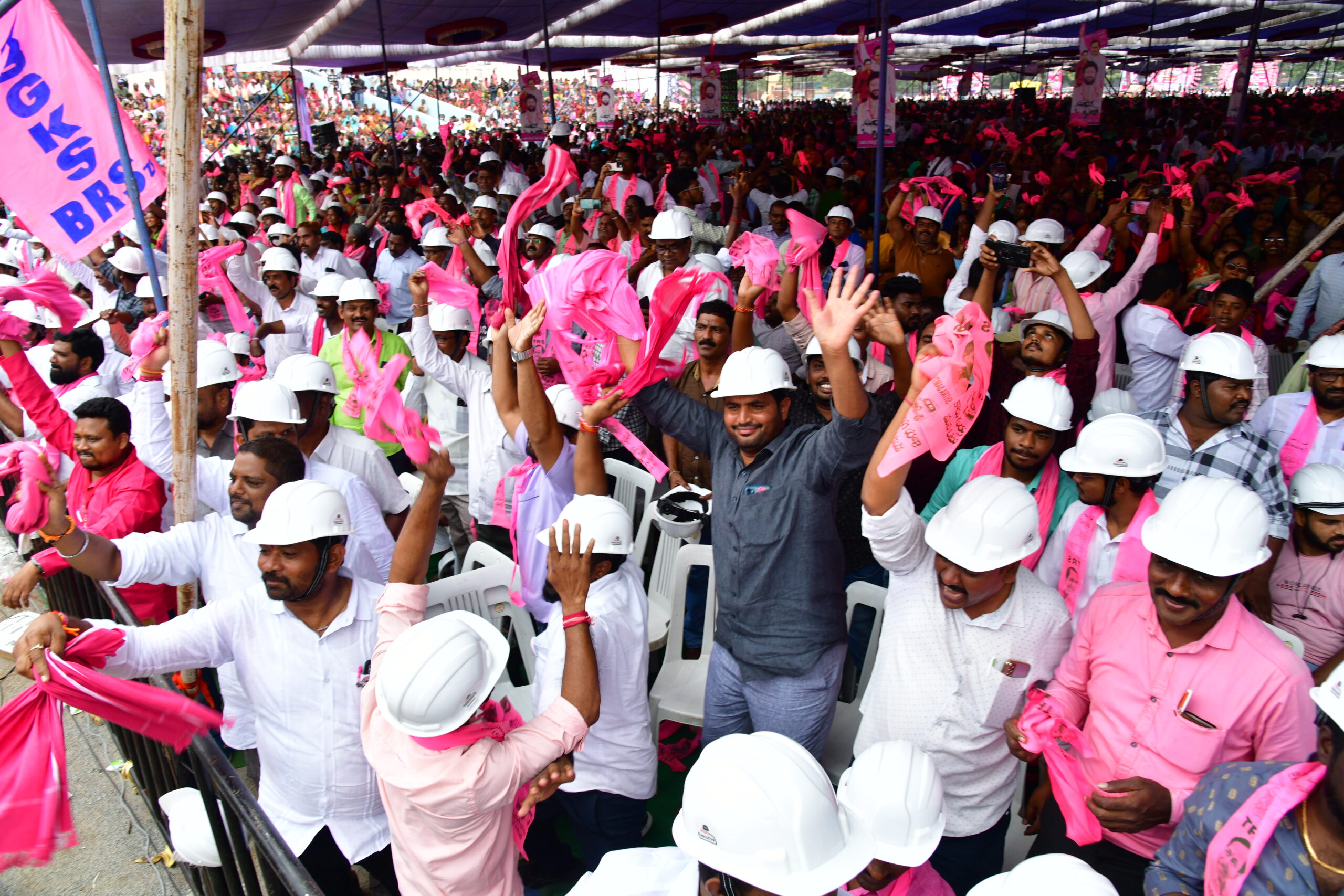 Brs Party President Kcr Participating In Praja Ashirvada Sabha At Ramagundam
