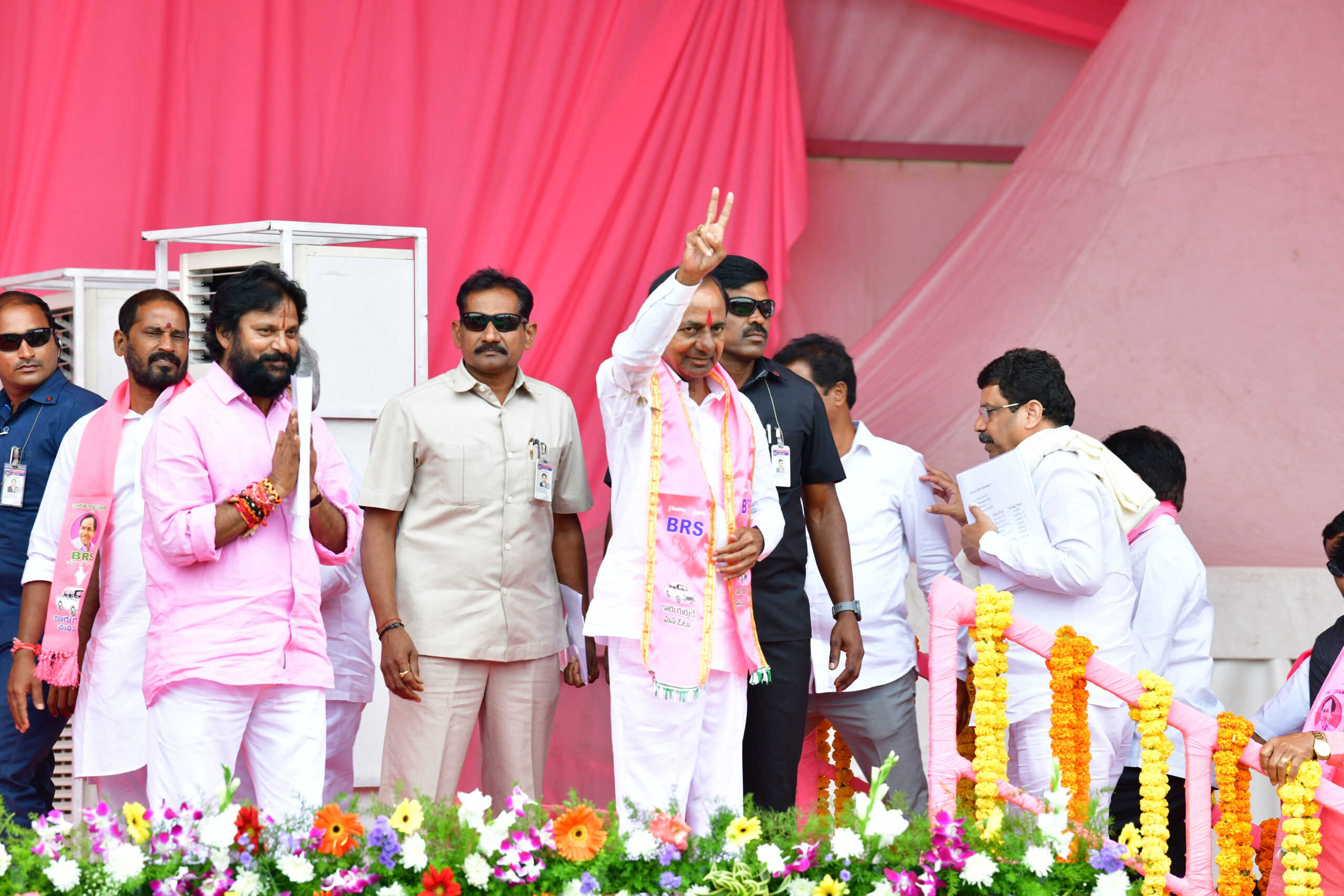 Brs Party President Kcr Participating In Praja Ashirvada Sabha At Ramagundam