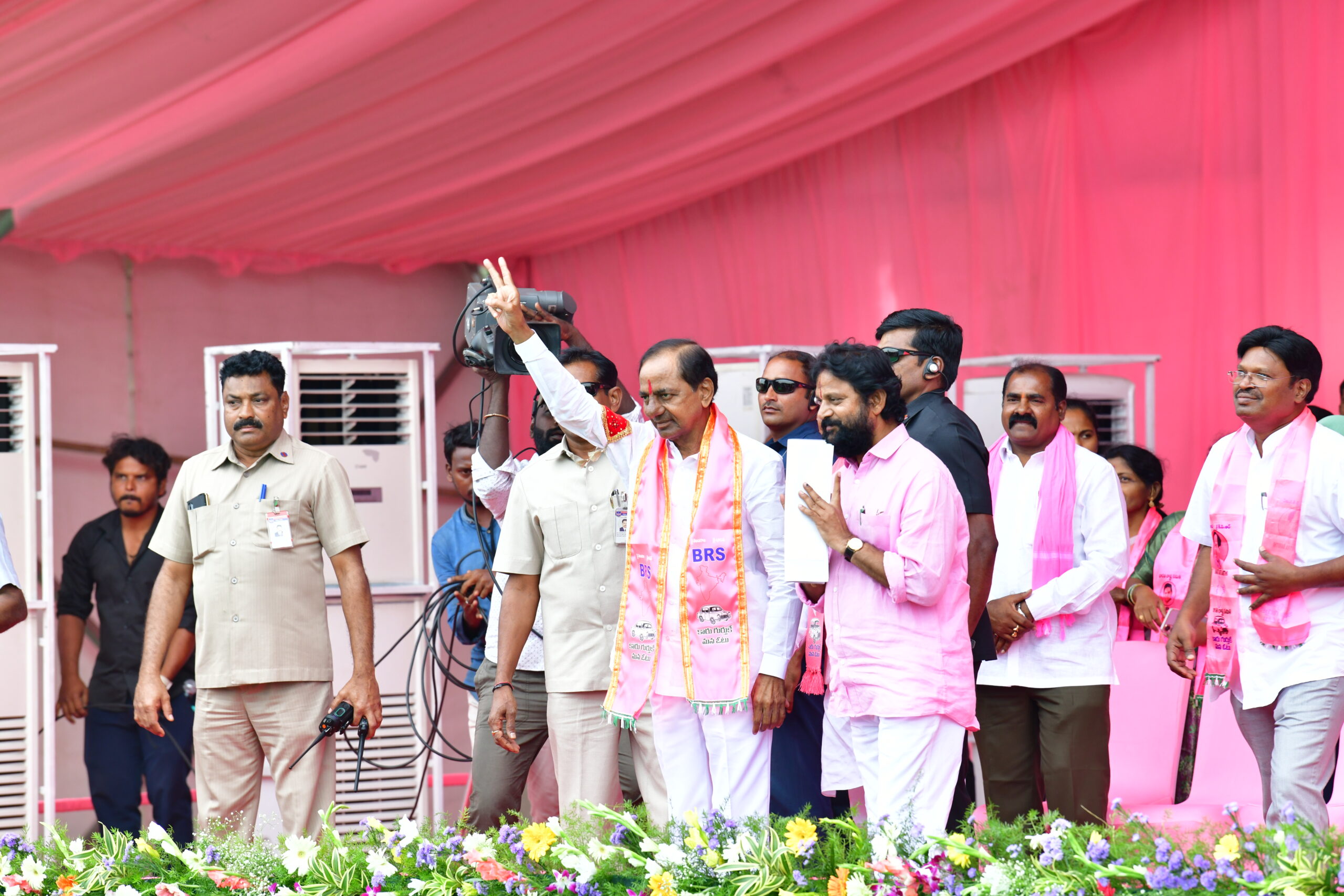 Brs Party President Kcr Participating In Praja Ashirvada Sabha At Ramagundam