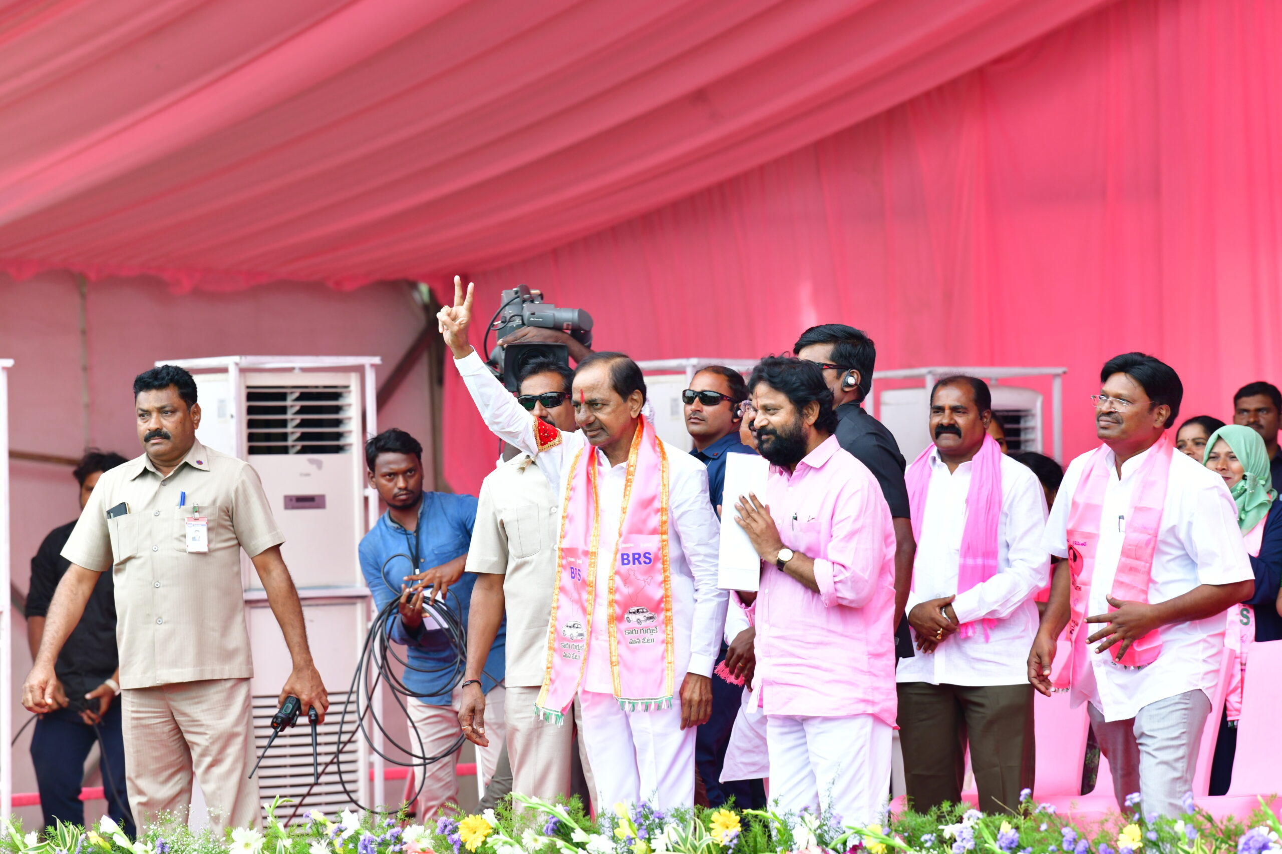 Brs Party President Kcr Participating In Praja Ashirvada Sabha At Ramagundam