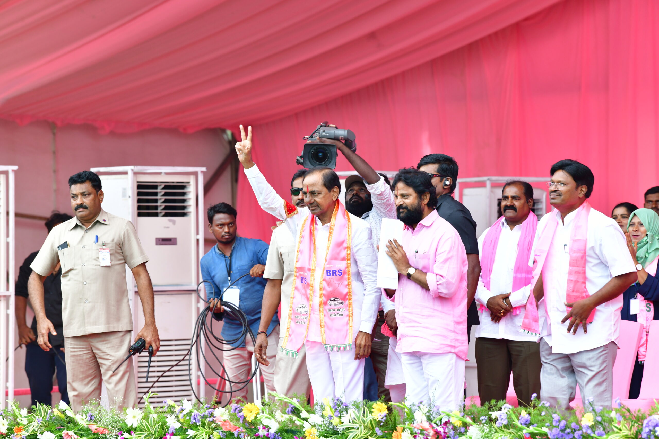 Brs Party President Kcr Participating In Praja Ashirvada Sabha At Ramagundam
