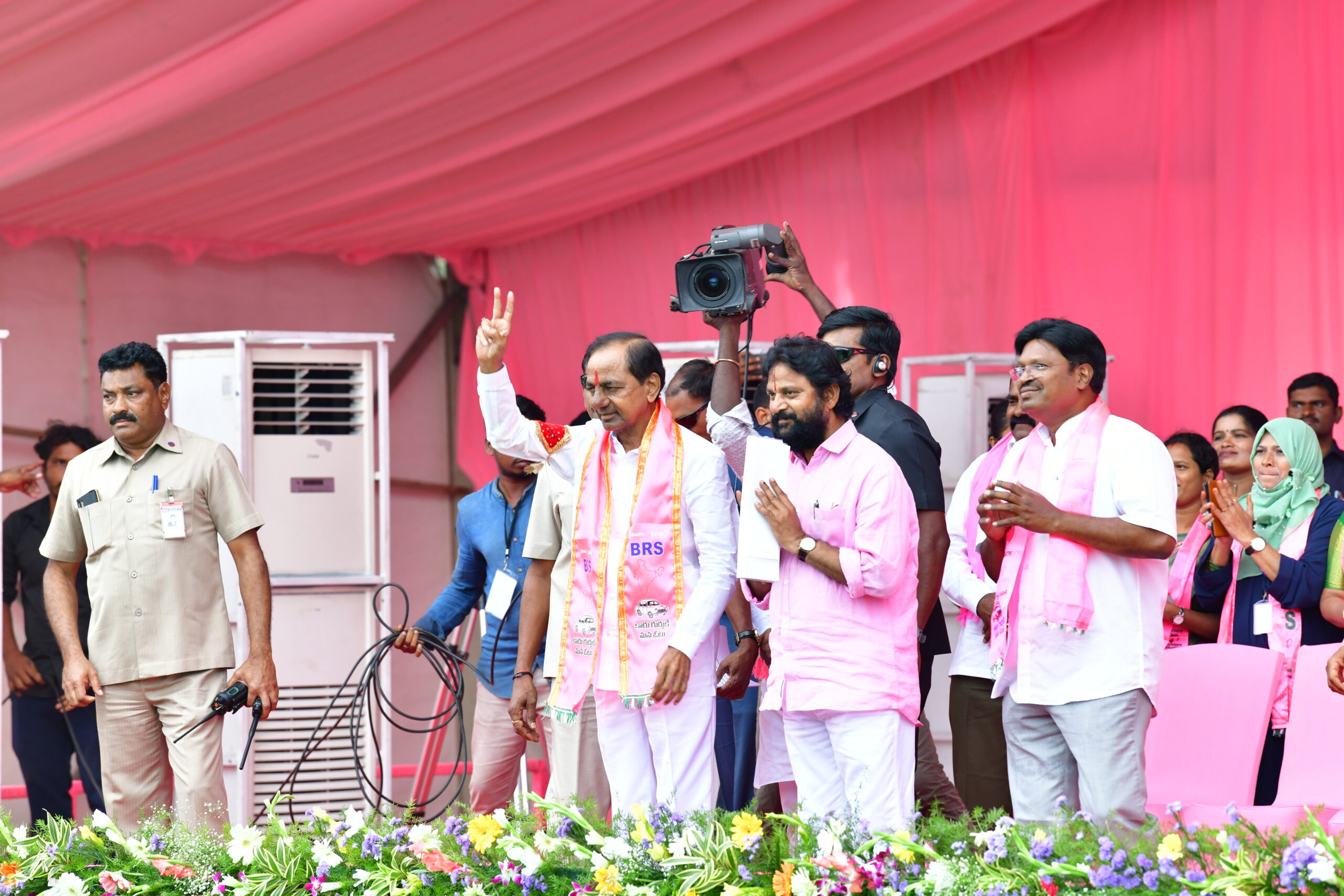 Brs Party President Kcr Participating In Praja Ashirvada Sabha At Ramagundam