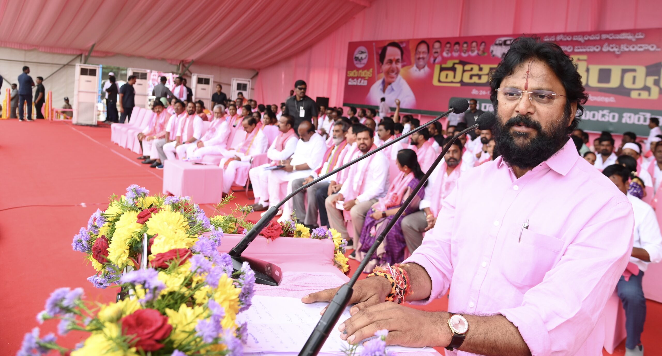 Brs Party President Kcr Participating In Praja Ashirvada Sabha At Ramagundam
