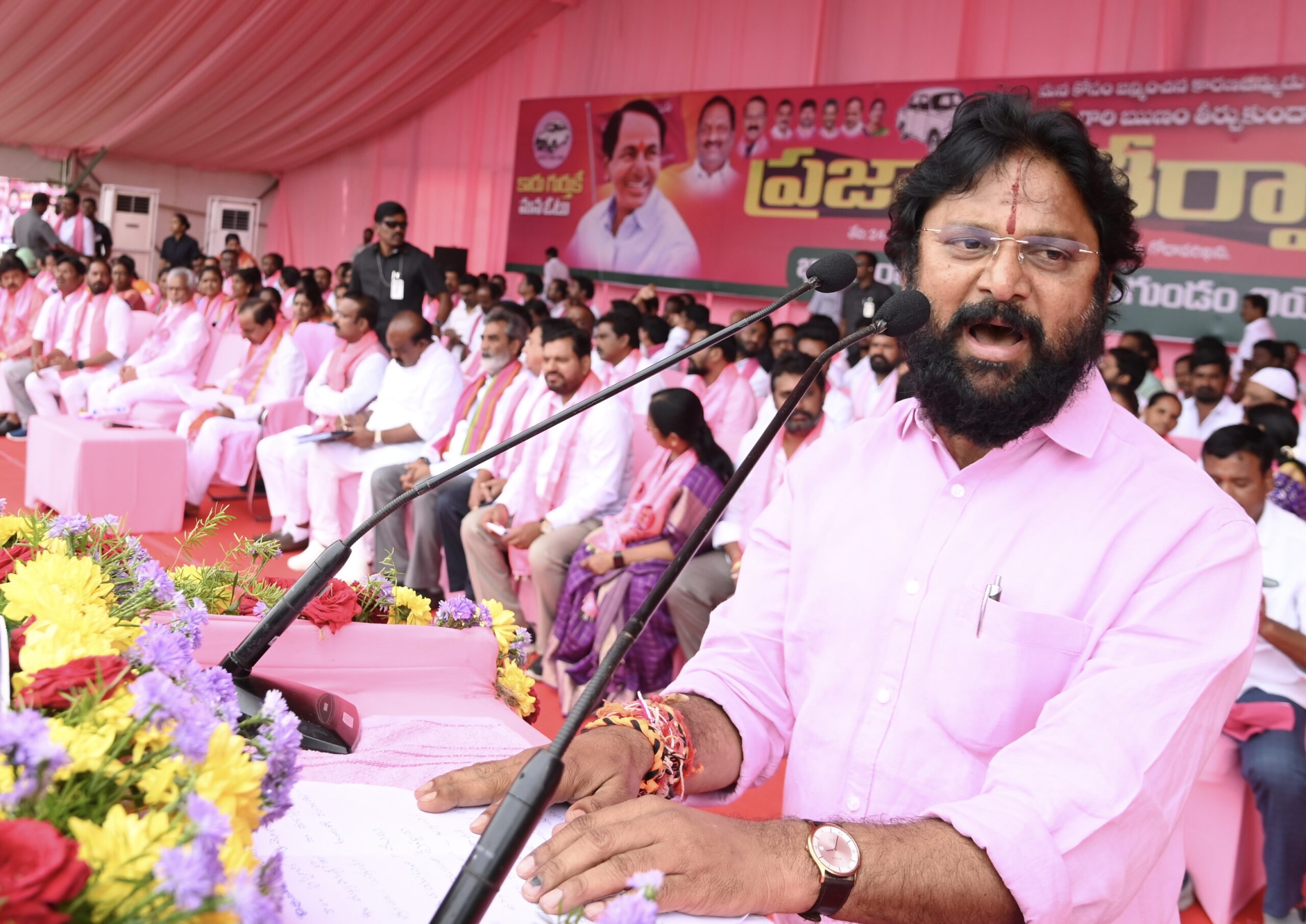 Brs Party President Kcr Participating In Praja Ashirvada Sabha At Ramagundam