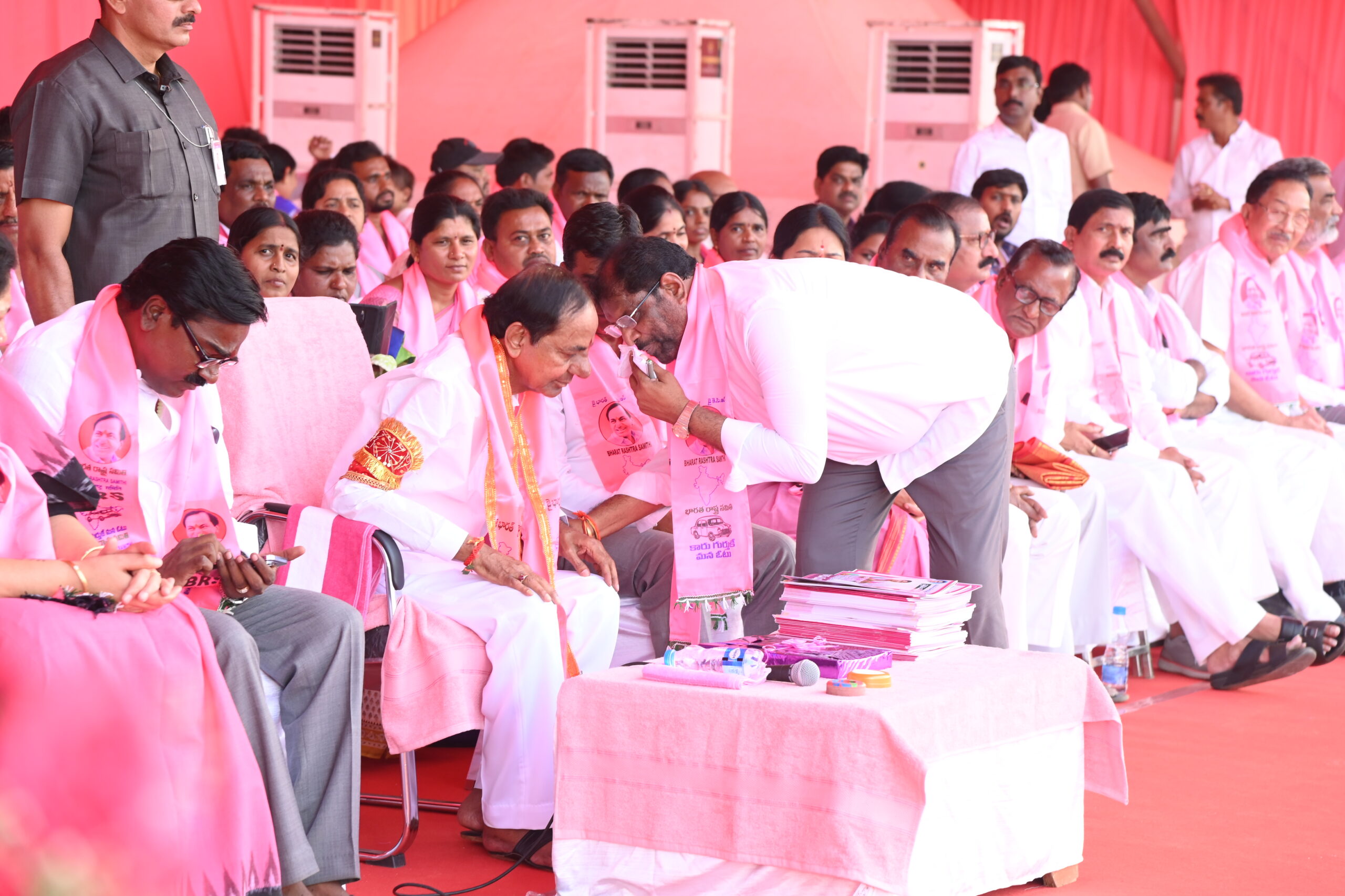 Brs Party President Kcr Participating In Praja Ashirvada Sabha At Yellandu