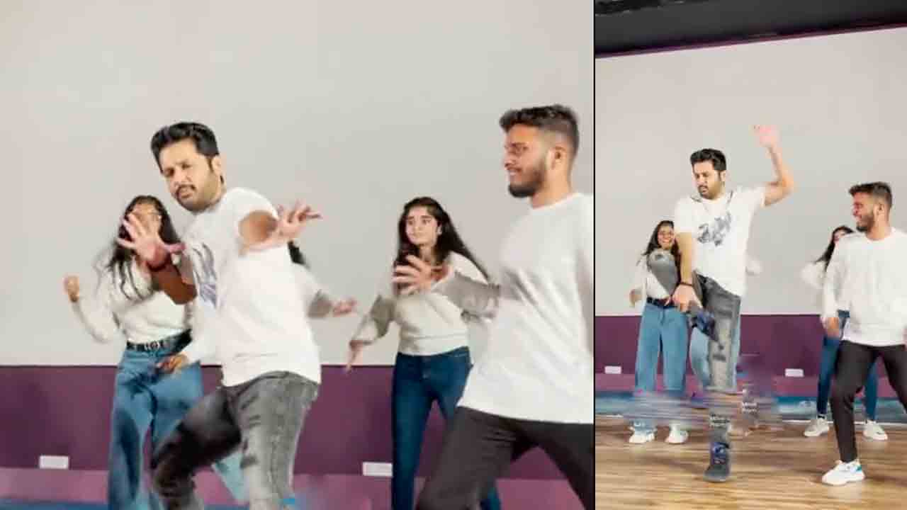 Extra Ordinary Man | ఎక్స్‌ట్రా ఆర్డినరీ మ్యాన్‌ సాంగ్‌ లాంఛ్ ఈవెంట్‌లో నితిన్ డ్యాన్స్‌