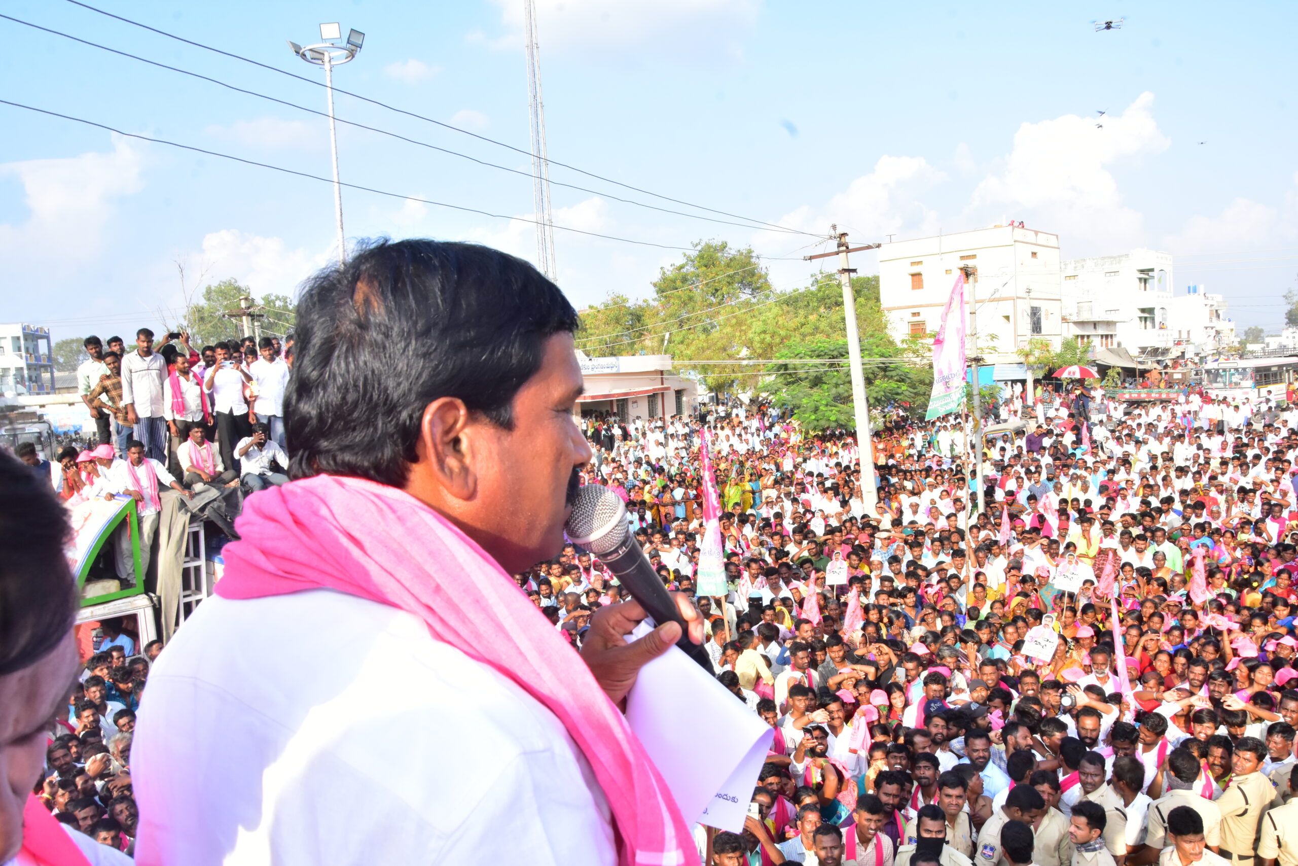 Harish Rao Participating In Road Show At Maddur, Kodangal Constituency