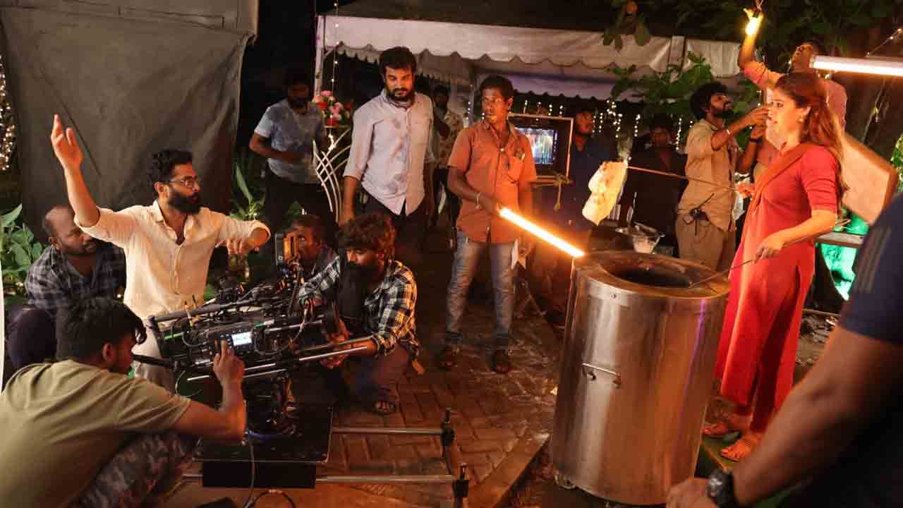 Nayanthara | నయనతార-సత్యరాజ్ Annapoorani వర్కింగ్ స్టిల్స్‌