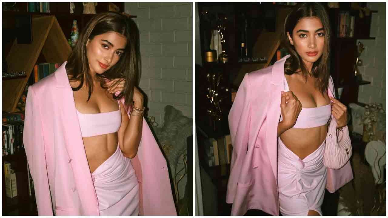 Pooja Hegde | గులాబీ డ్రెస్‌లో గుబాళిస్తున్న పూజా హెగ్డే..