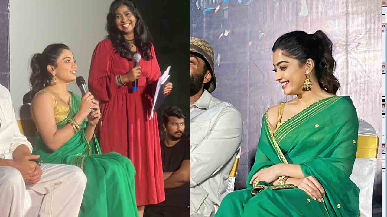 Rashmika Mandanna | గ్రీన్ శారీలో రష్మిక మందన్నా.. యానిమల్‌ ప్రమోషన్స్‌లో స్పెషల్ అట్రాక్షన్‌