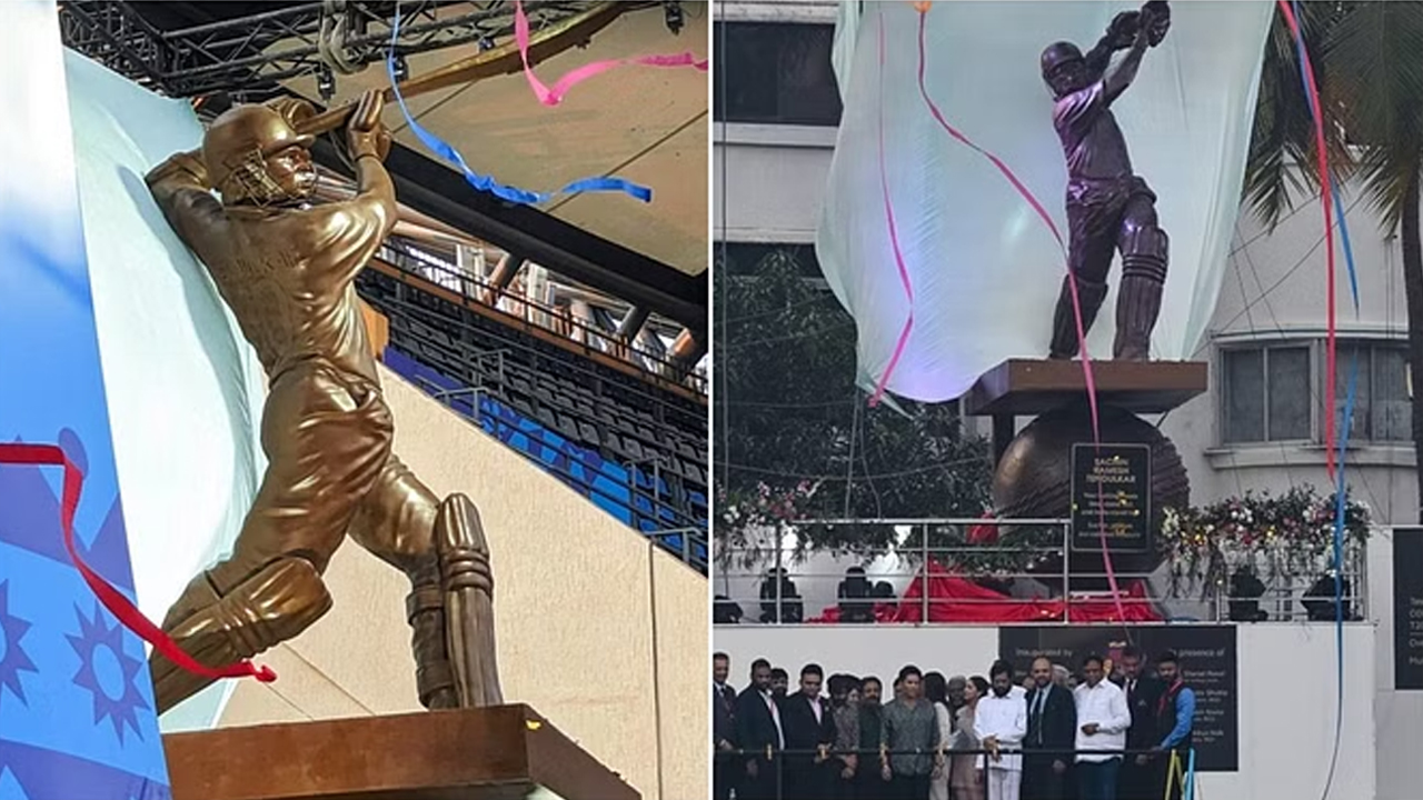 Sachin Tendulkar | వాంఖడే స్టేడియంలో క్రికెట్‌ దేవుడి విగ్రహం..!