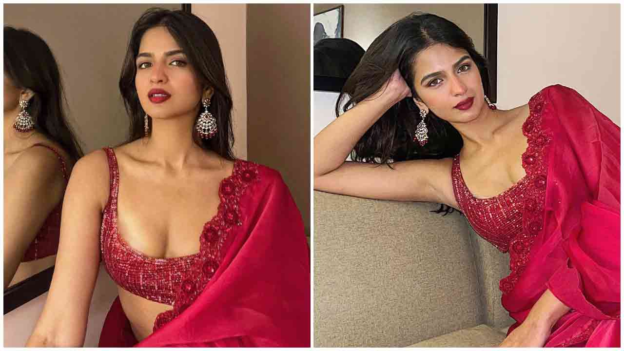 Shruti Chauhan | చీరకట్టులో సొగసులు ఒలకబోస్తున్న శృతి చౌహాన్..