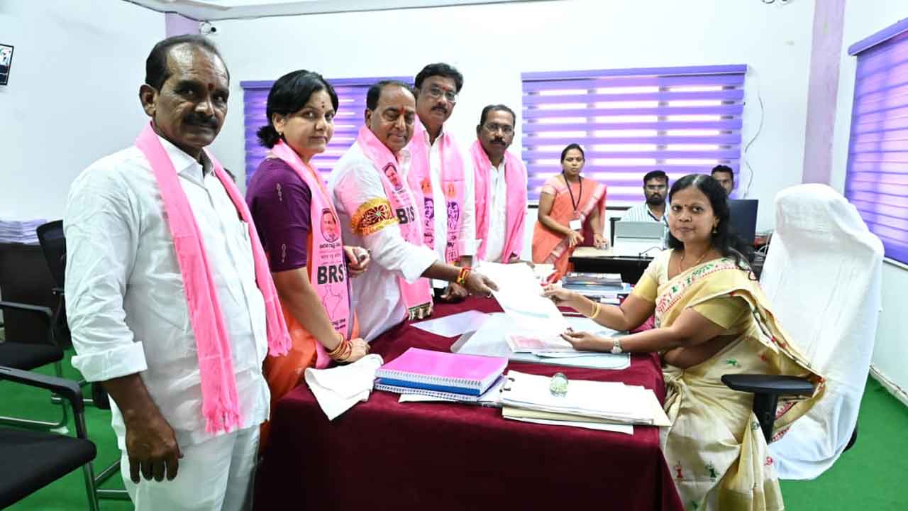 Minister Indrakaran Reddy | నిర్మల్లో నామినేషన్ దాఖలు చేసిన మంత్రి ఇంద్రకరణ్ రెడ్డి
