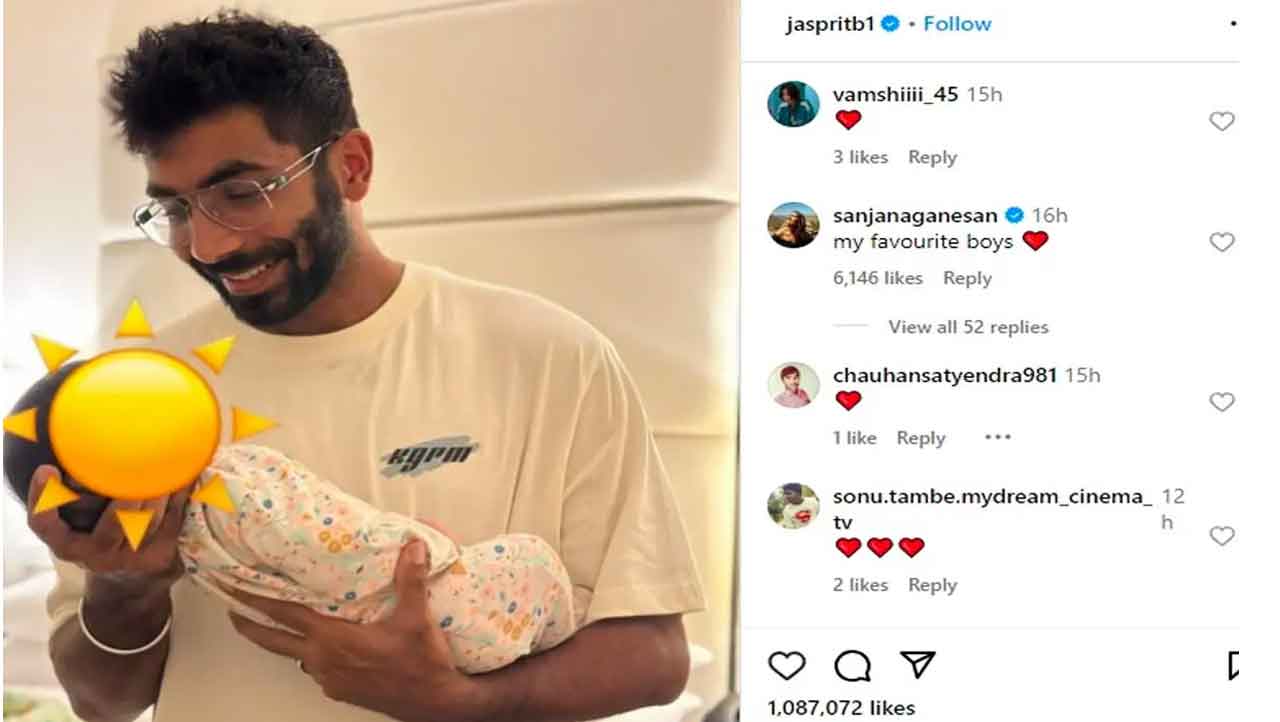 Jaspreet Bumrah | యార్క‌ర్ కింగ్ ఒడిలో చిన్నారి బుమ్రా.. ఫొటో వైర‌ల్